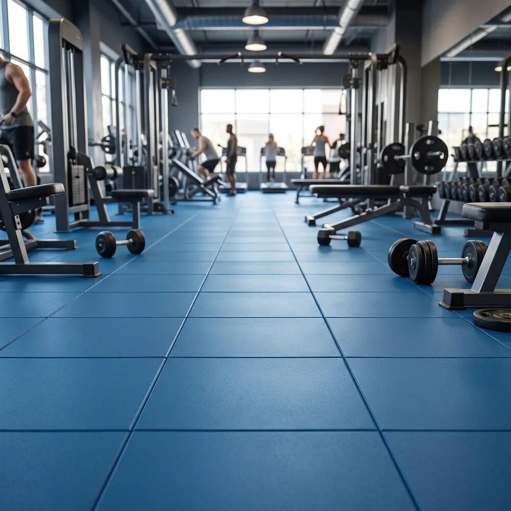 ARQUICAUCHO Losetas de Caucho para Gimnasio Pack 12 uds 50x50cm x 20mm Azul 4/8
