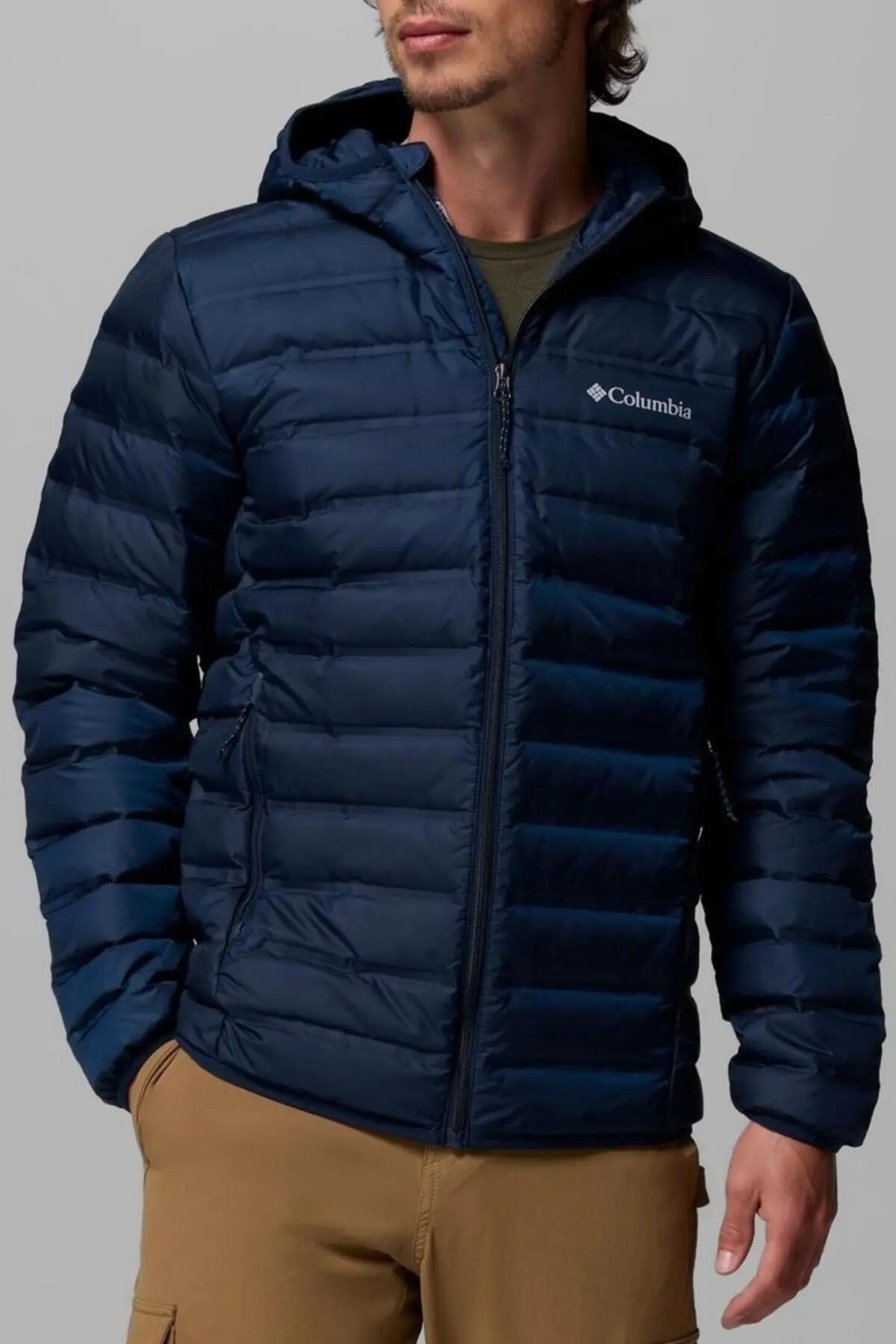 Giacca Columbia Modello Lake 22 Ii Down Hooded Jacket Colore Blu 5/5