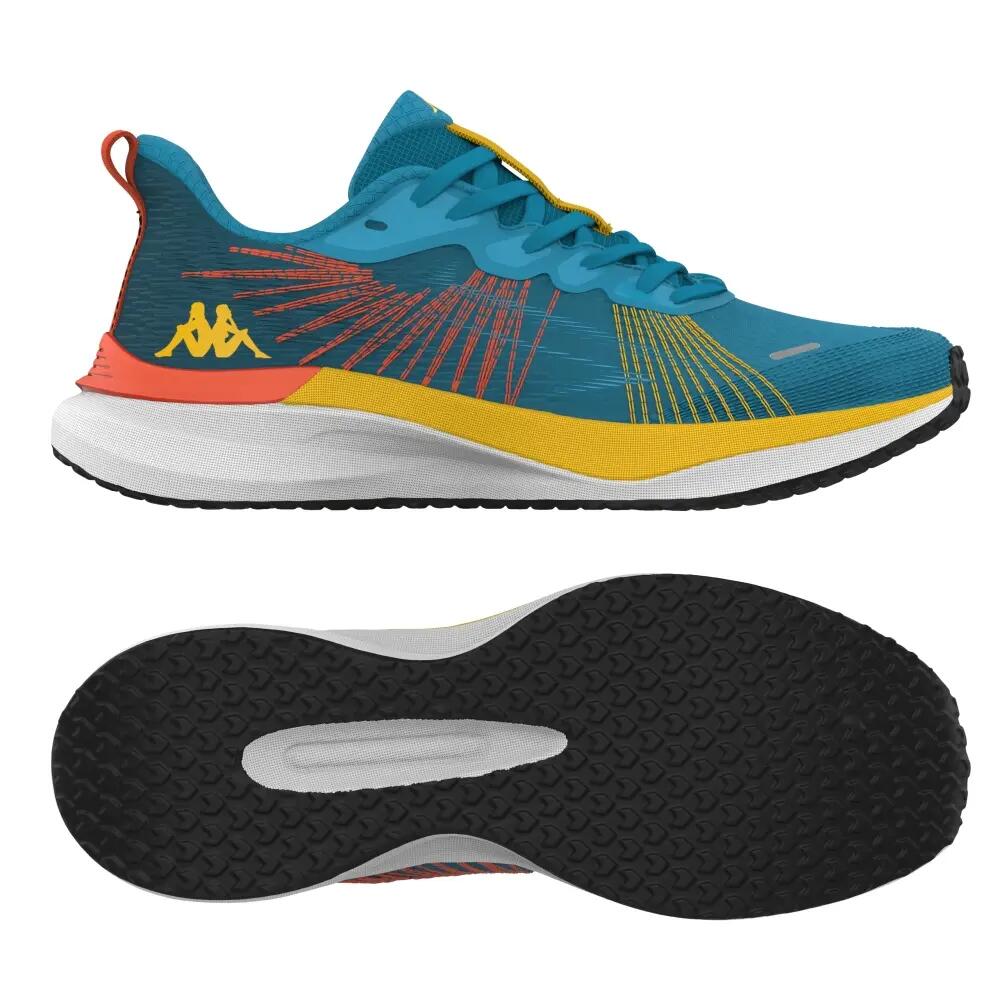 Zapatilla de running Kappa Sprint – Turquesa y amarilla 3/5