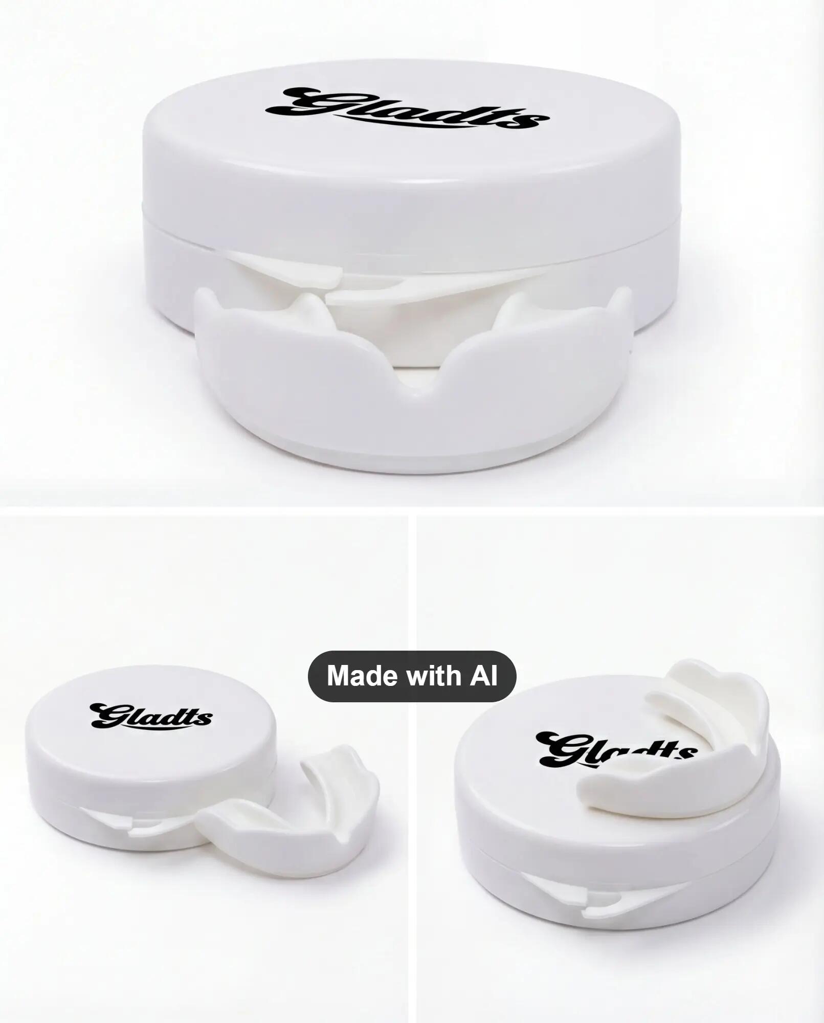 Protetor bucal GLADTS com estojo - Branco 2/7
