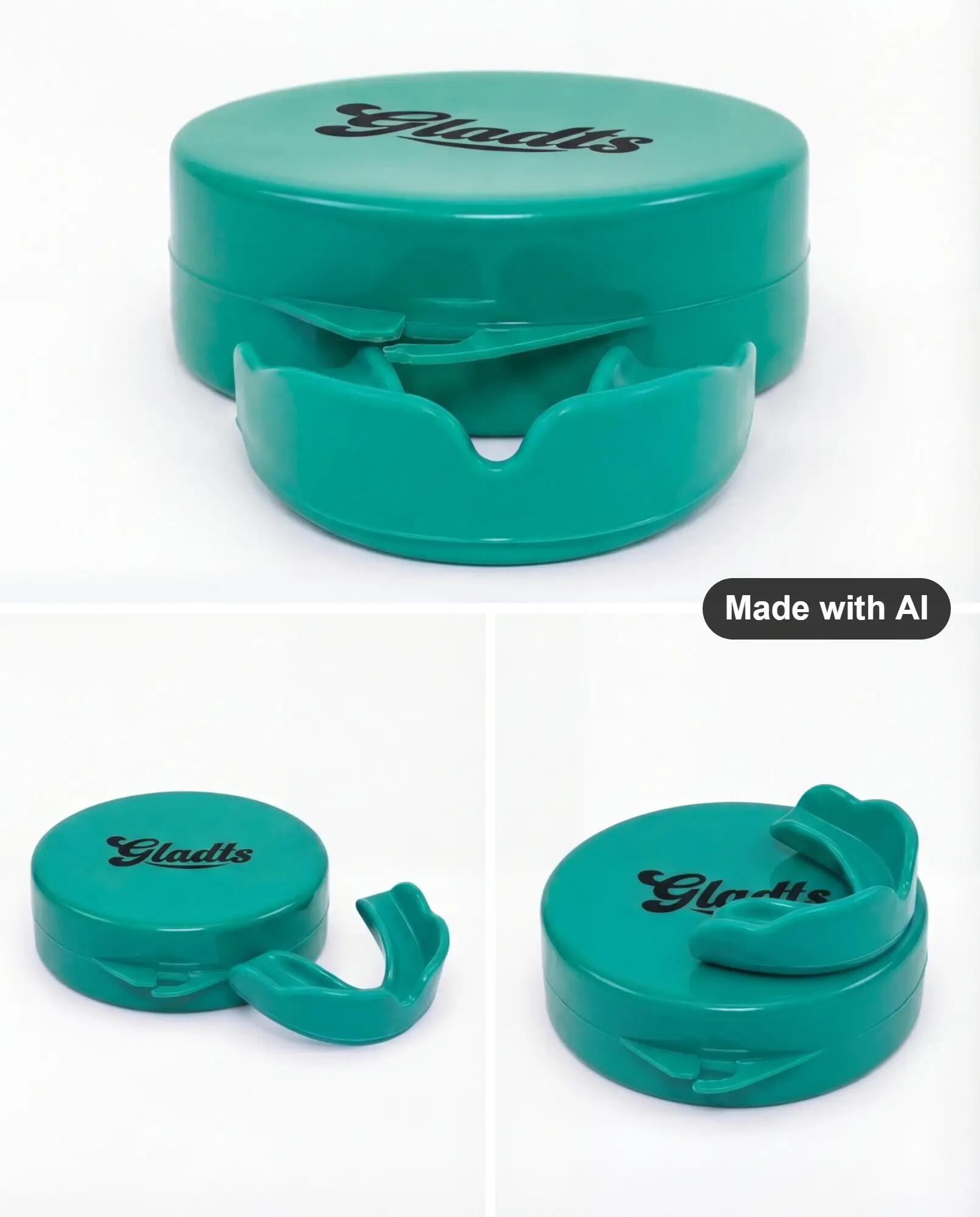 GLADTS Mouthguard With Storage Case - Green 2/7