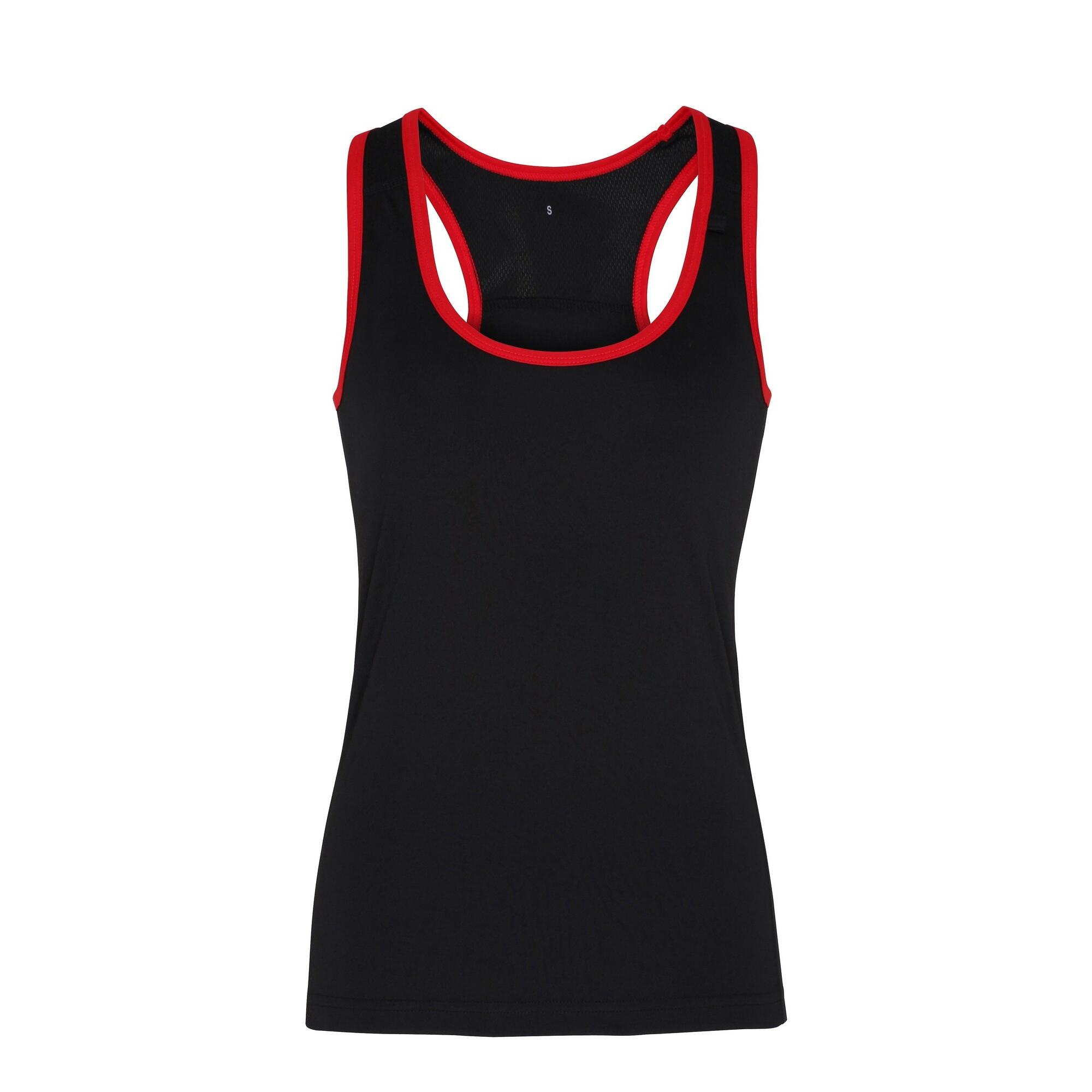 black / red