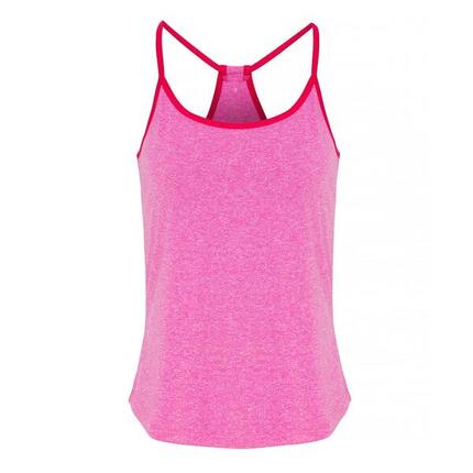 Débardeur De Yoga Femme (Rose Chiné/rose Vif)