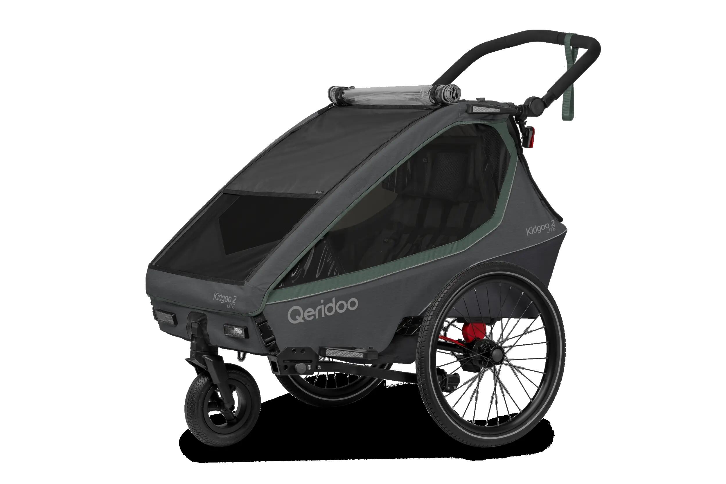 Remorque vélo Qeridoo Kidgoo 2 Lite Ivy Green 1/5