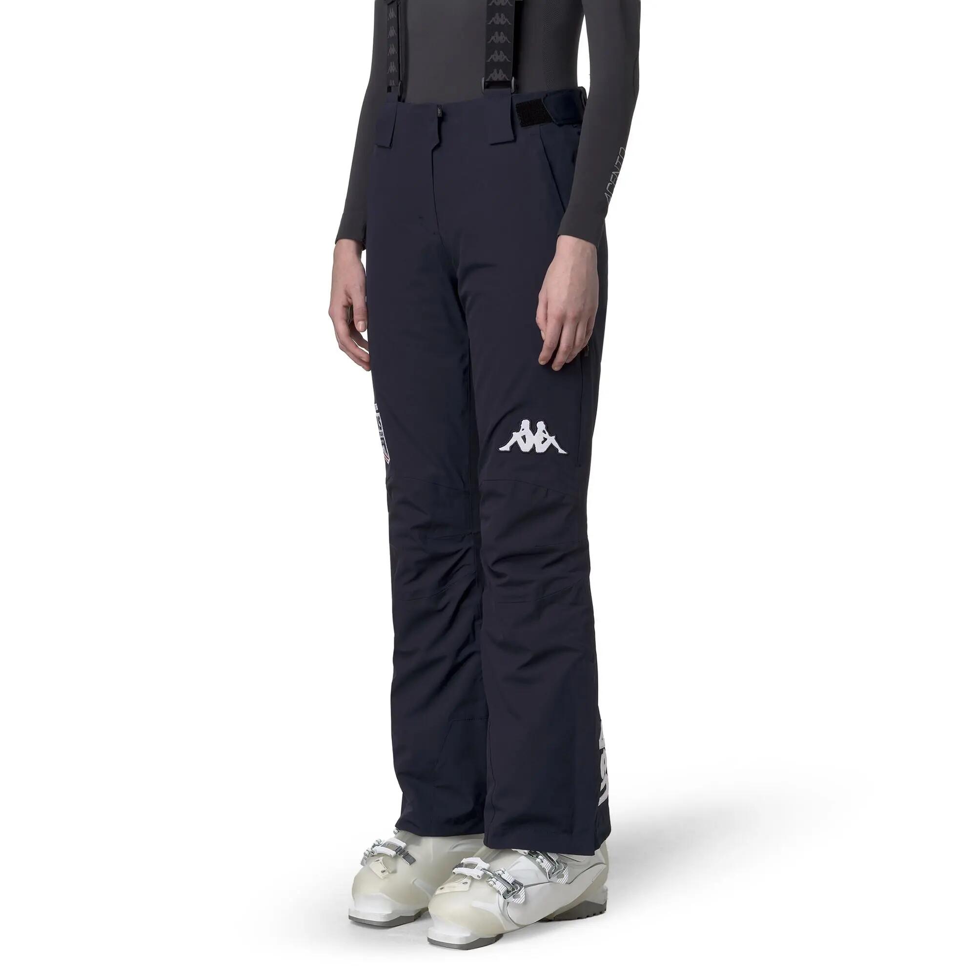 Pantaloni tuta da donna in poliestere blu da sci 5/6