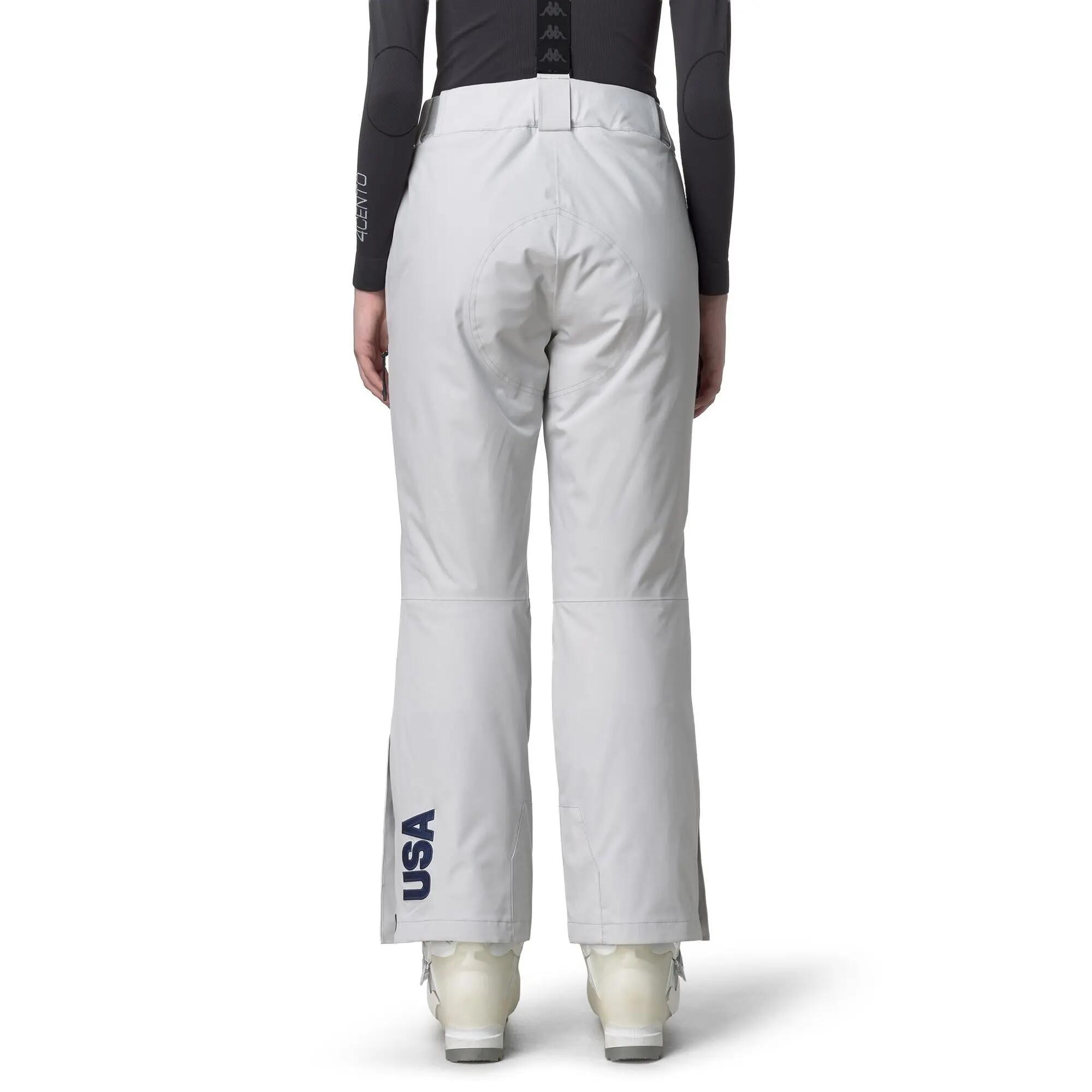 Pantaloni tuta da donna in poliestere grigio da sci 6/6