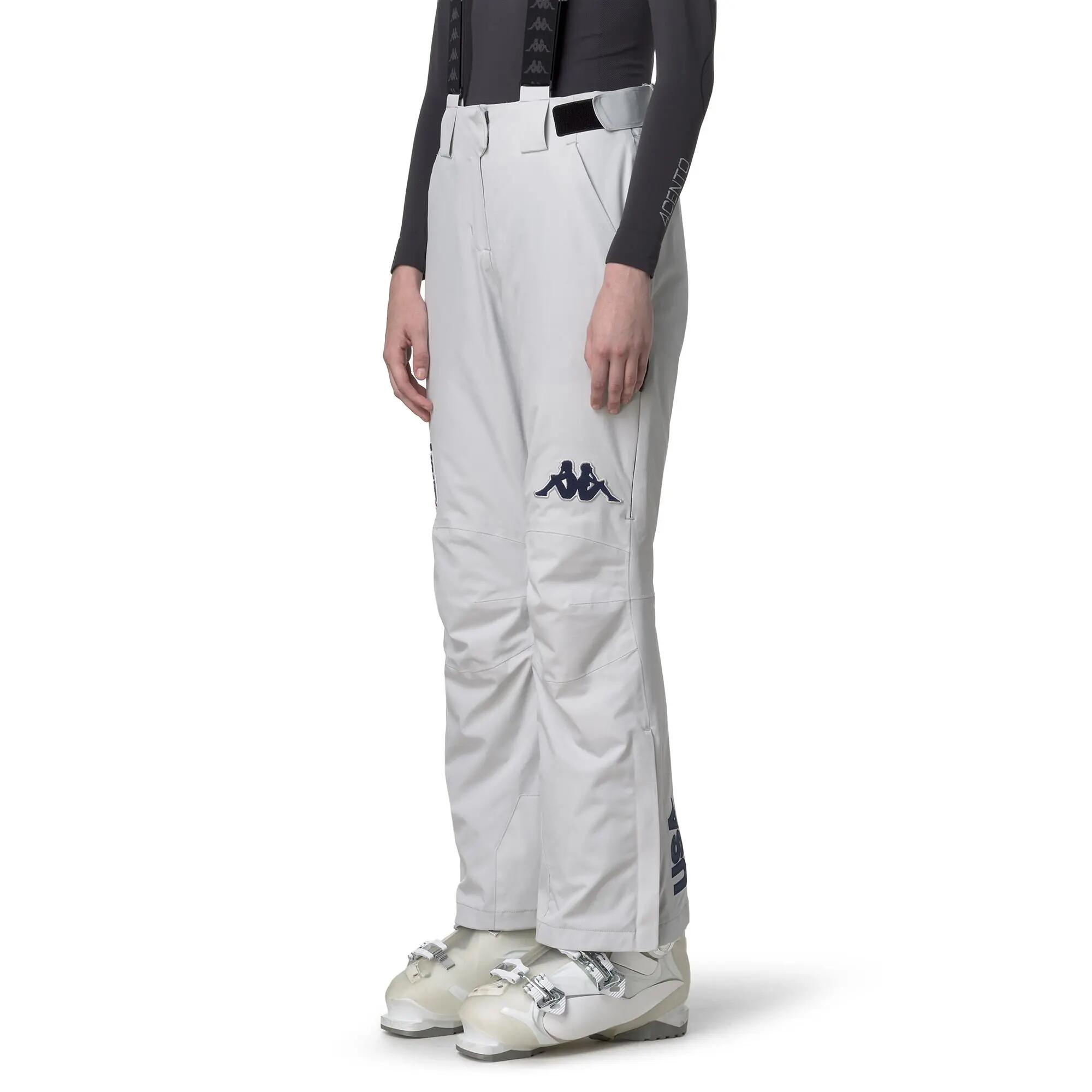 Pantaloni tuta da donna in poliestere grigio da sci 5/6