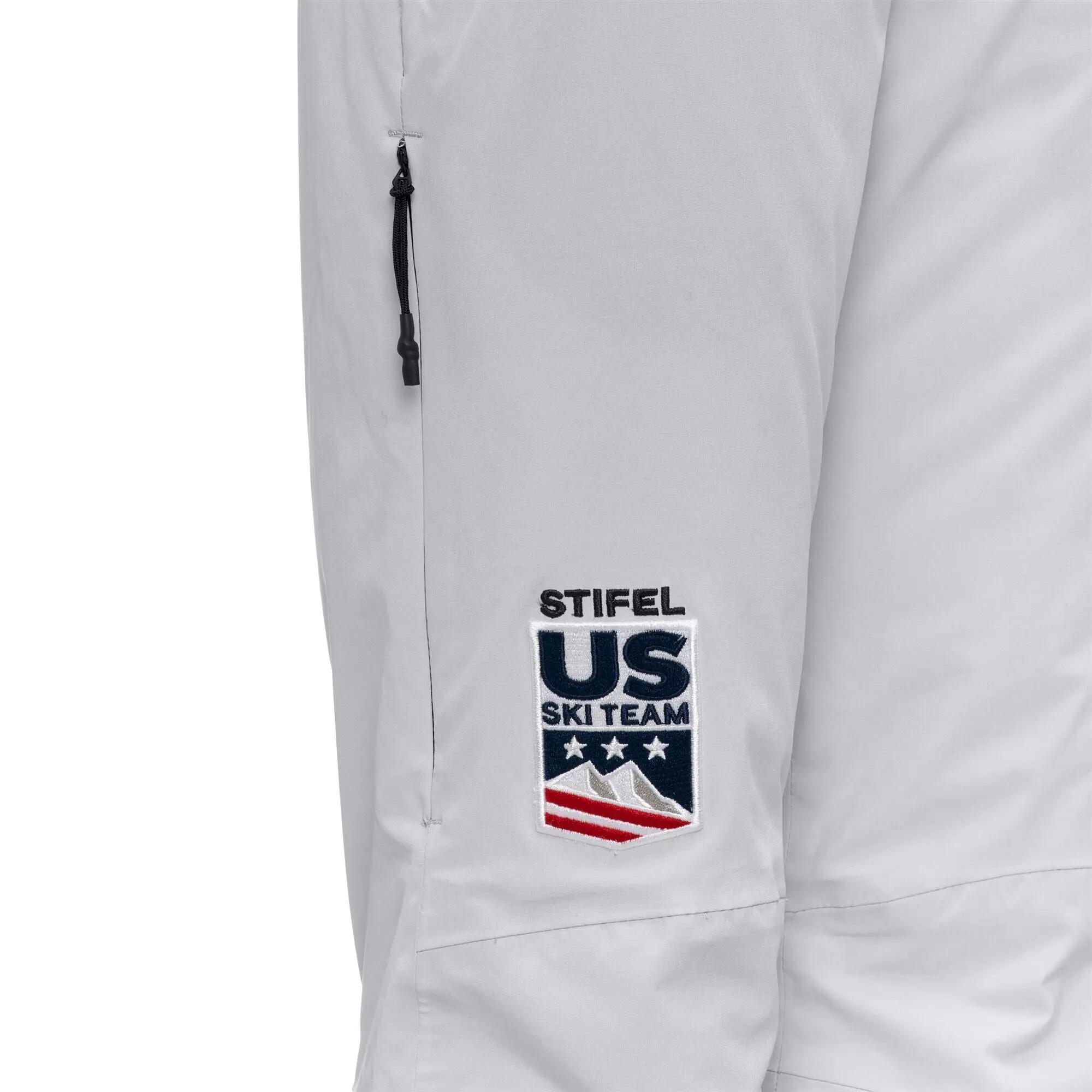 Pantaloni tuta da donna in poliestere grigio da sci 3/6