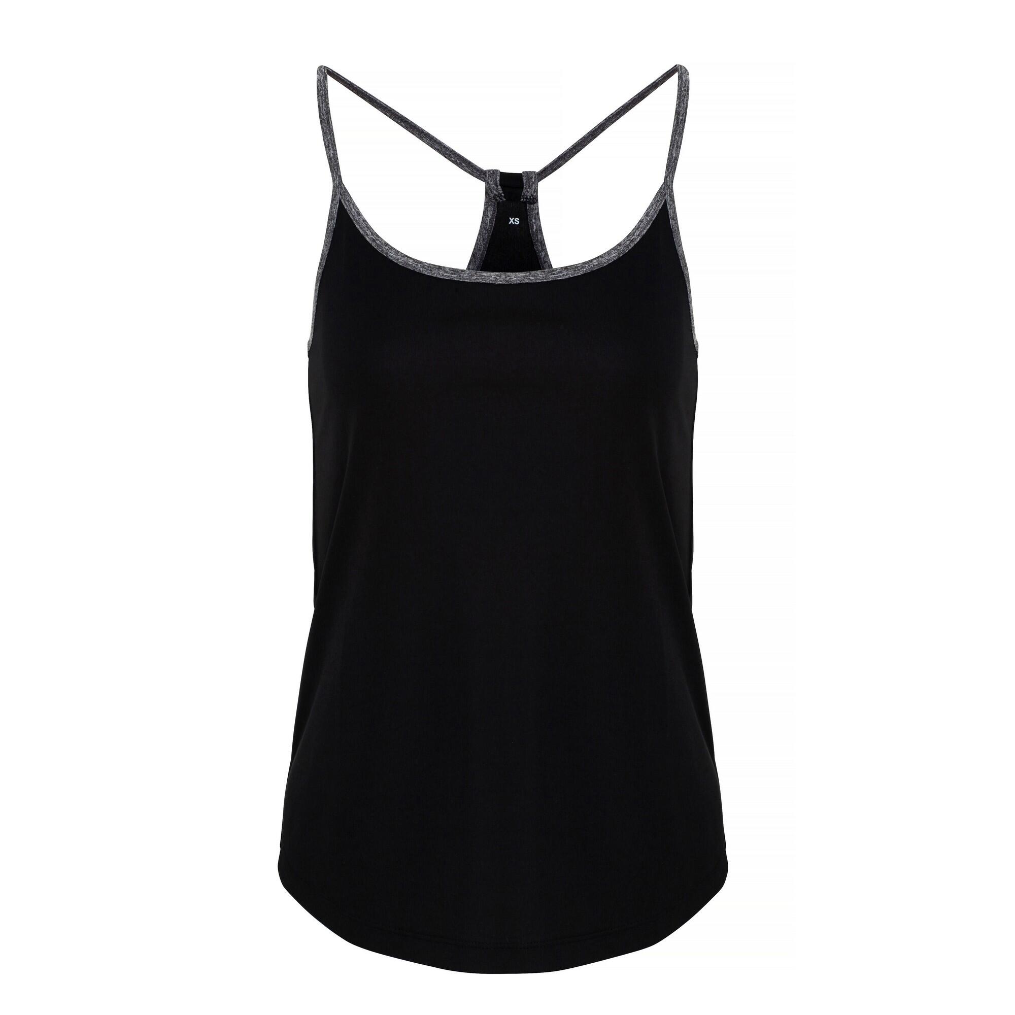 Women's yoga tank top (Black/heathered black)