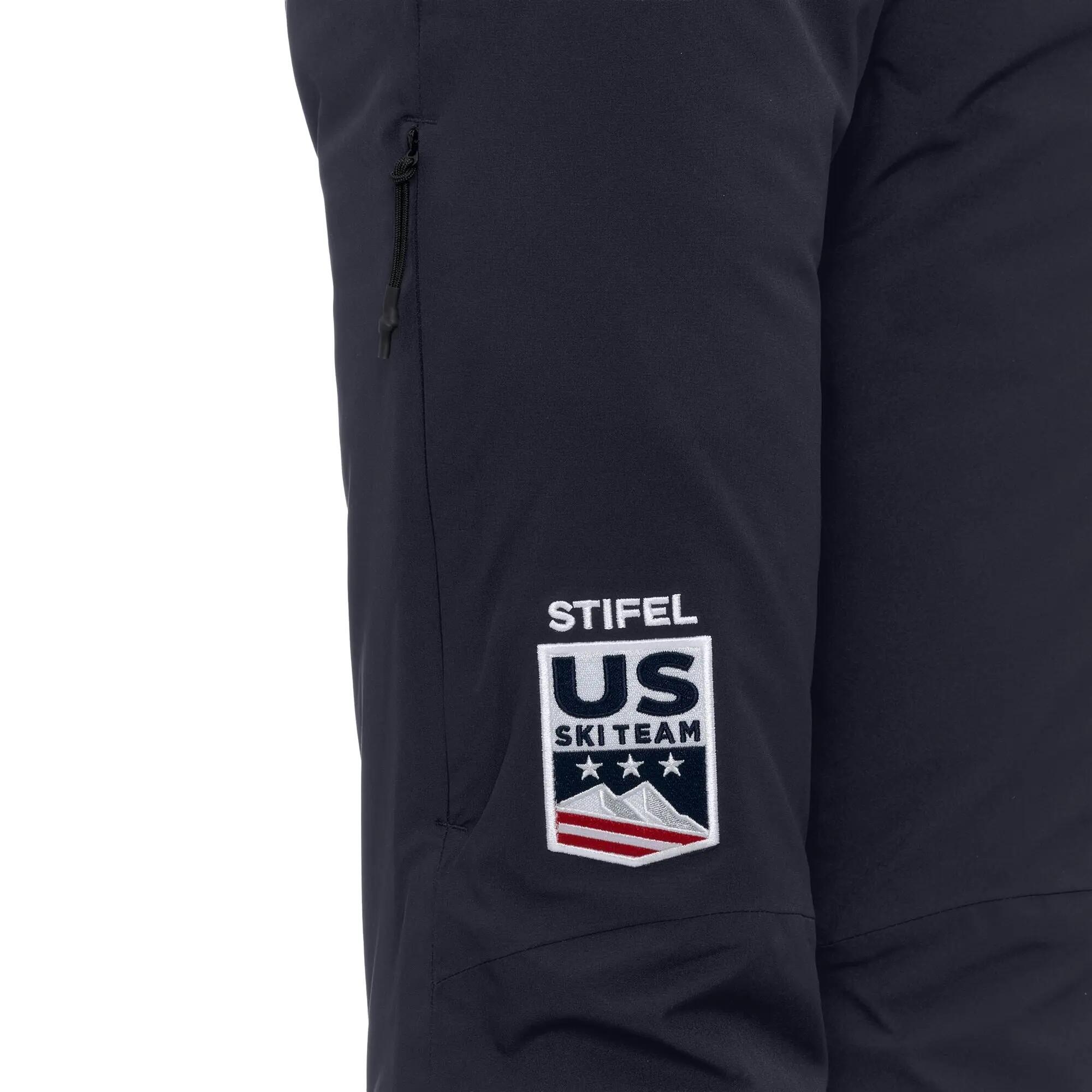 Pantaloni tuta da donna in poliestere blu da sci 3/6