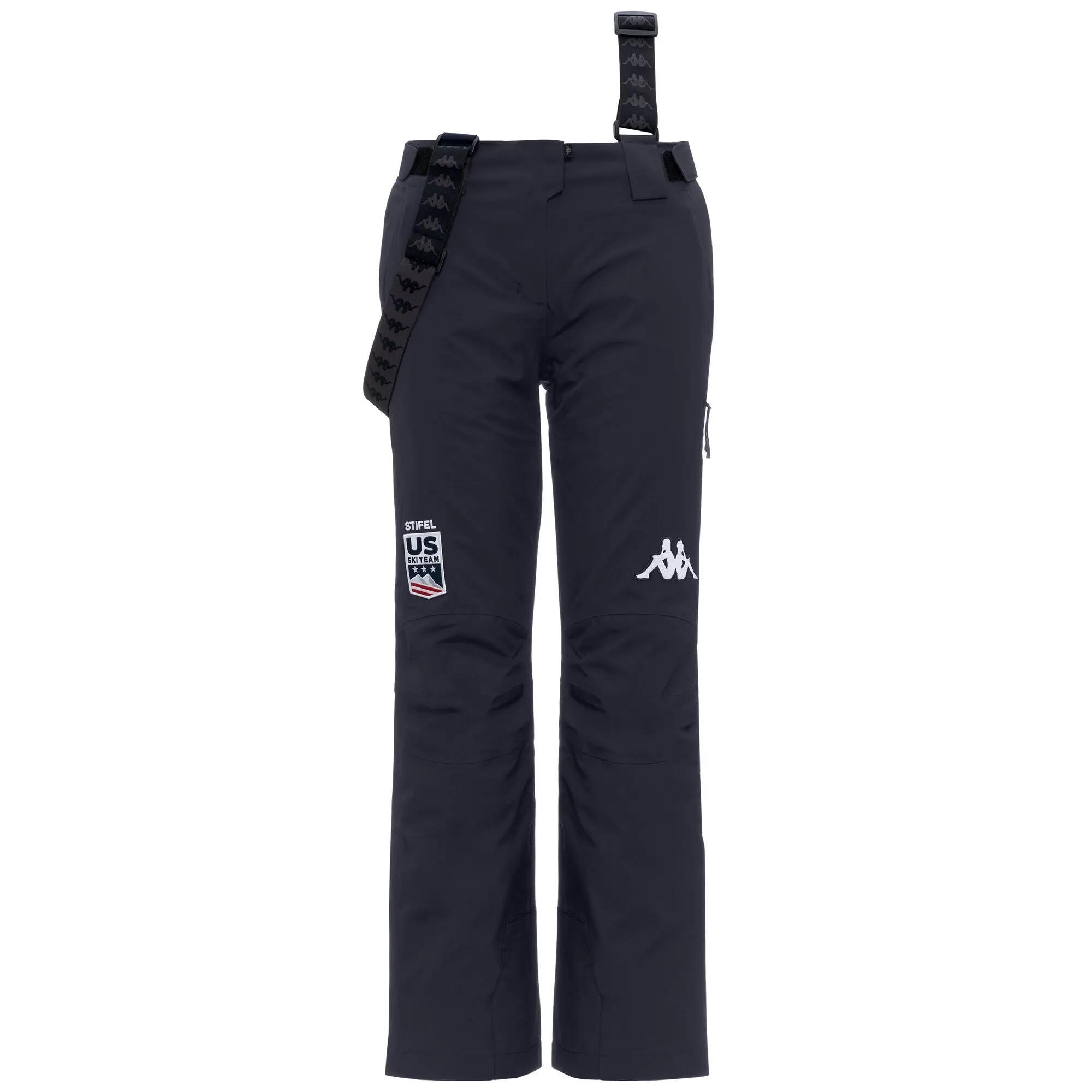 Pantaloni tuta da donna in poliestere blu da sci 2/6