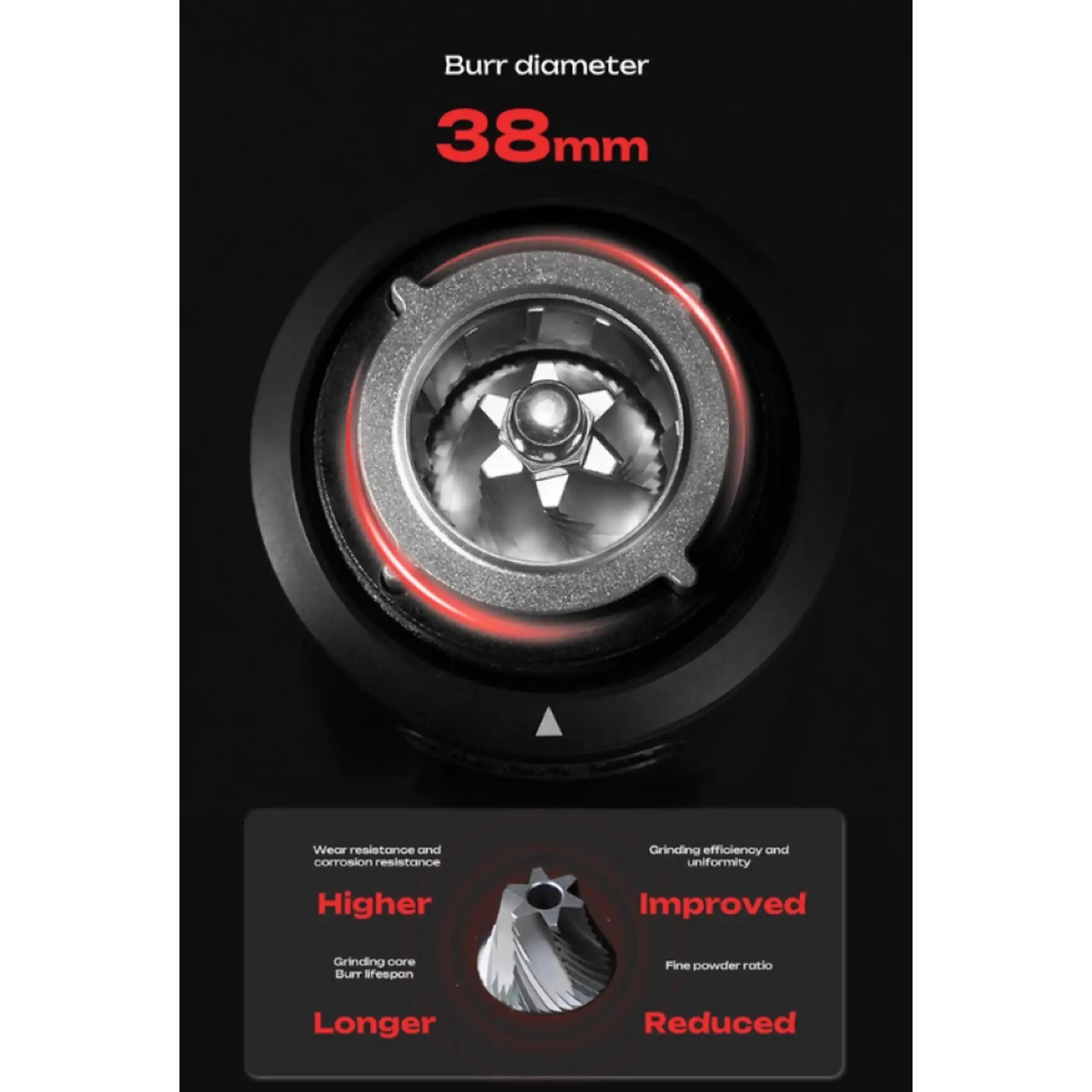 HiBREW G5mini tragbarer kabelloser Kaffeemühle, Type-C Schnellladung 8/11