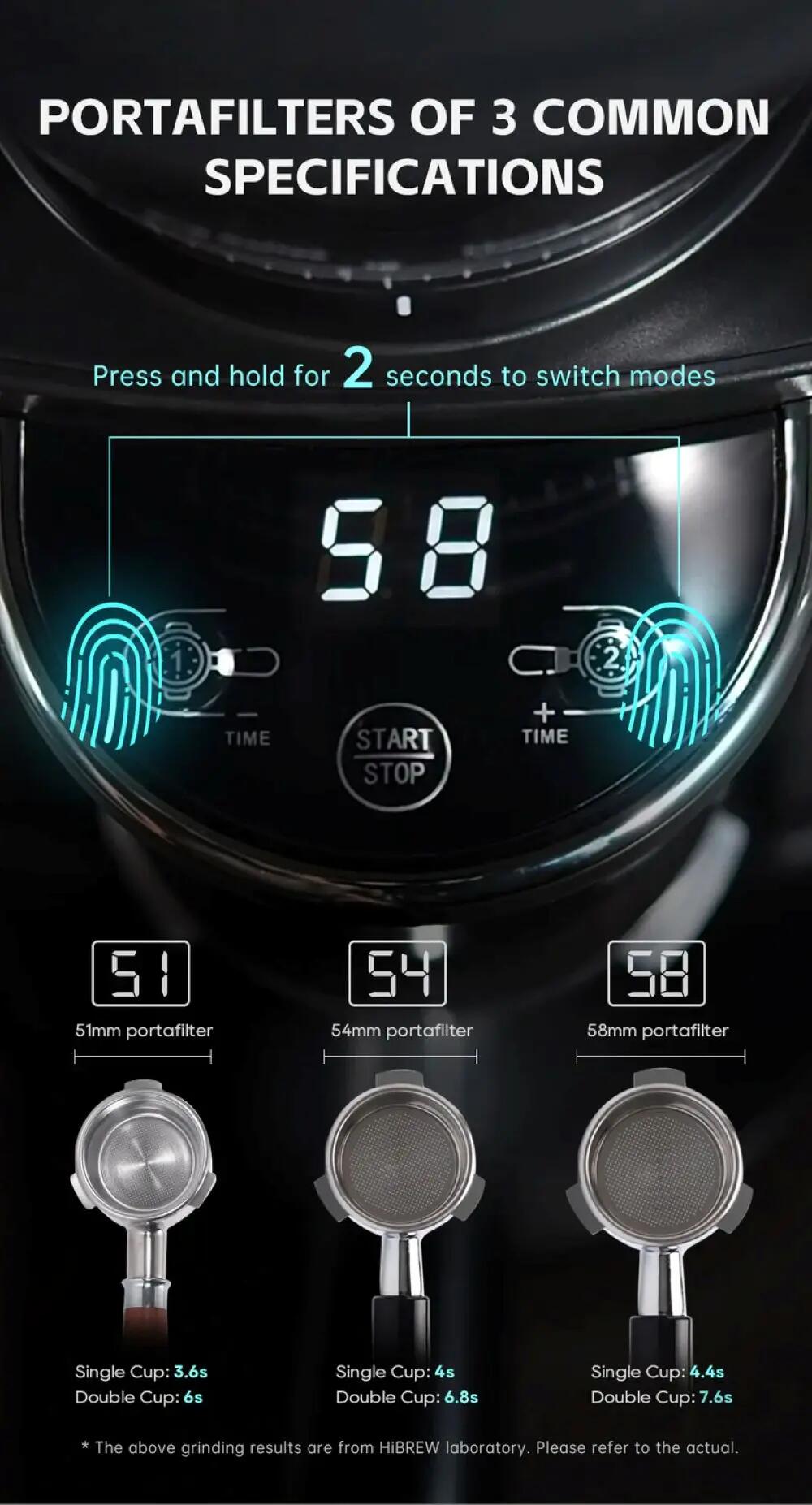 Moinho de café elétrico automático HiBREW G3 com 31 engrenagens. 6/14