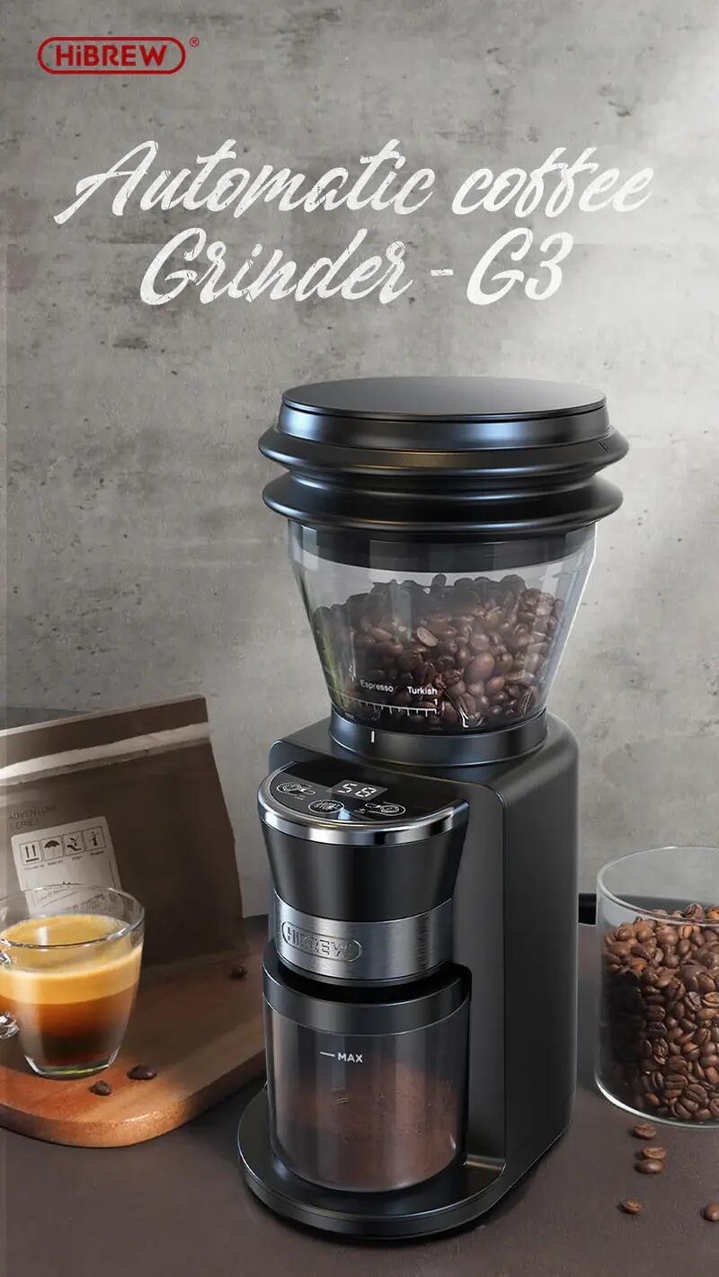 Moinho de café elétrico automático HiBREW G3 com 31 engrenagens. 2/14