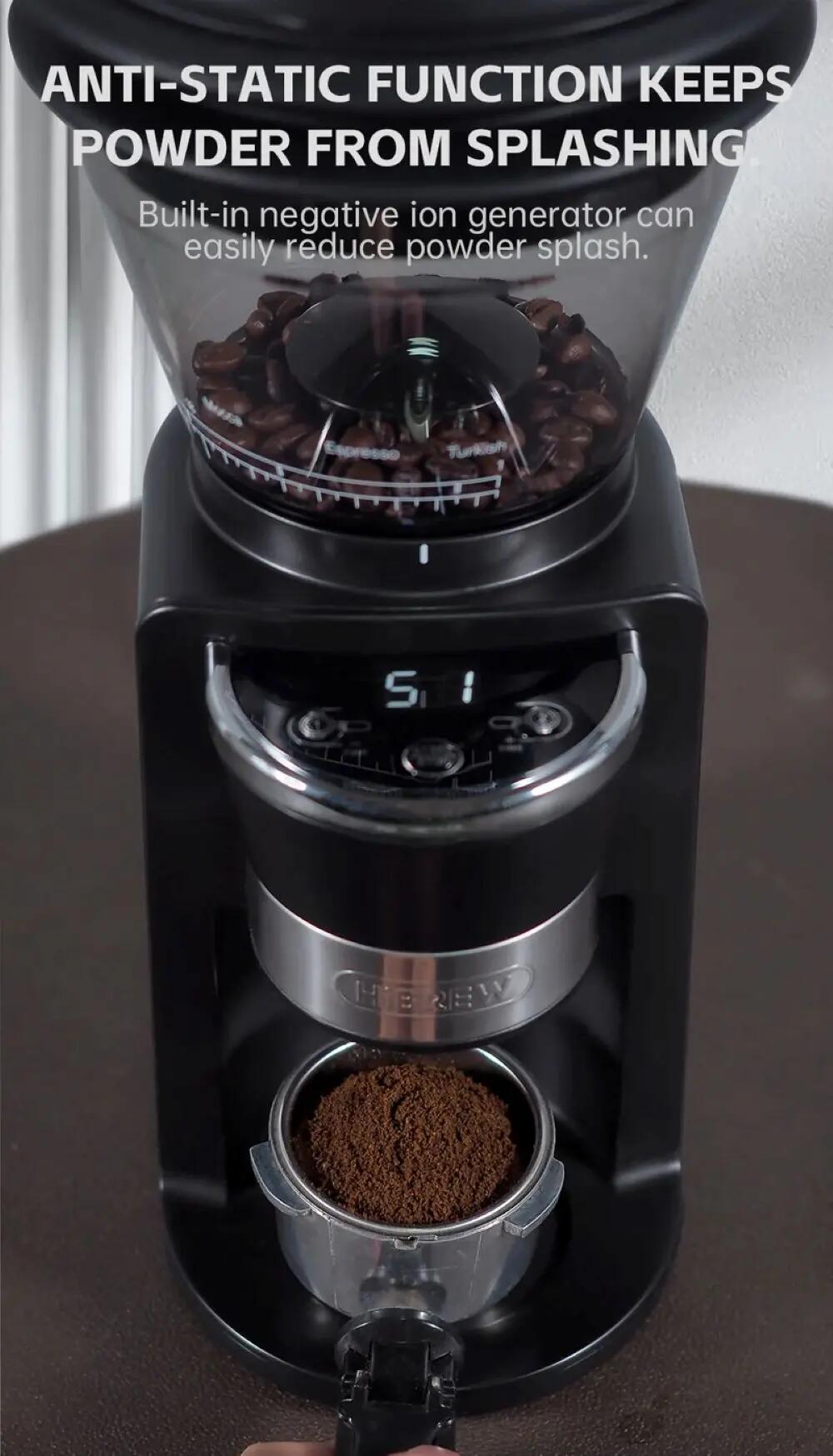 Moinho de café elétrico automático HiBREW G3 com 31 engrenagens. 10/14