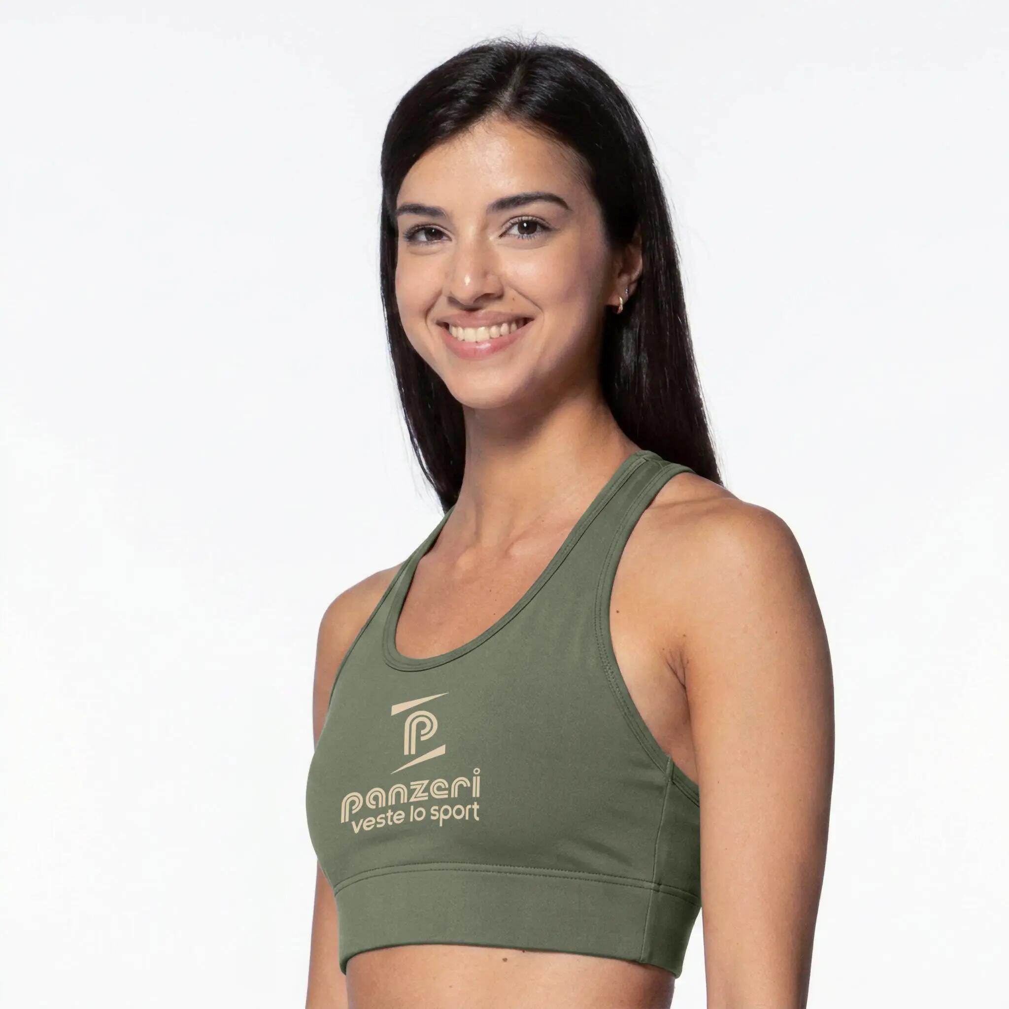Brassière De Sport - Jazz X - Kaki / Beige 1/6