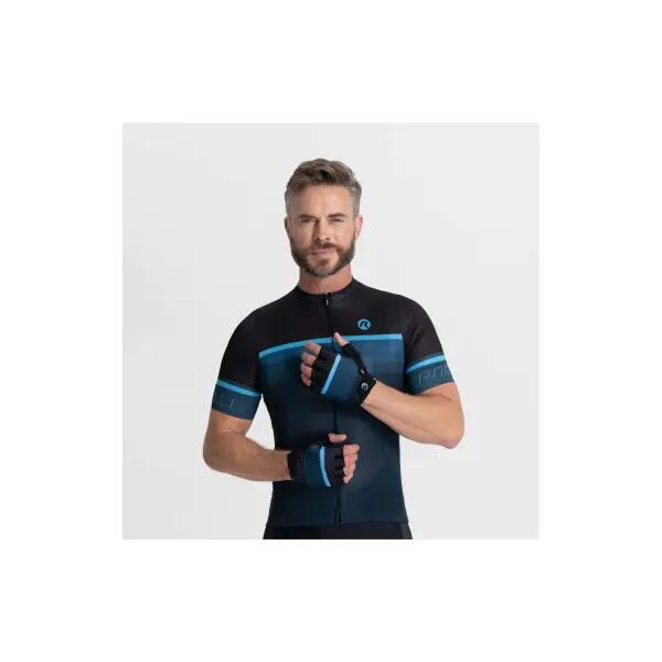 Fahrradhandschuhe Kurzfinger Sommer Hero II Herren Schwarz/Blau 2/2