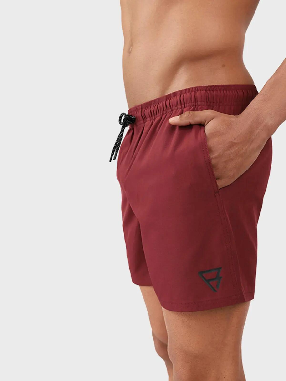 Short de bain homme avec fermeture éclair Iconic Rouge 5/7