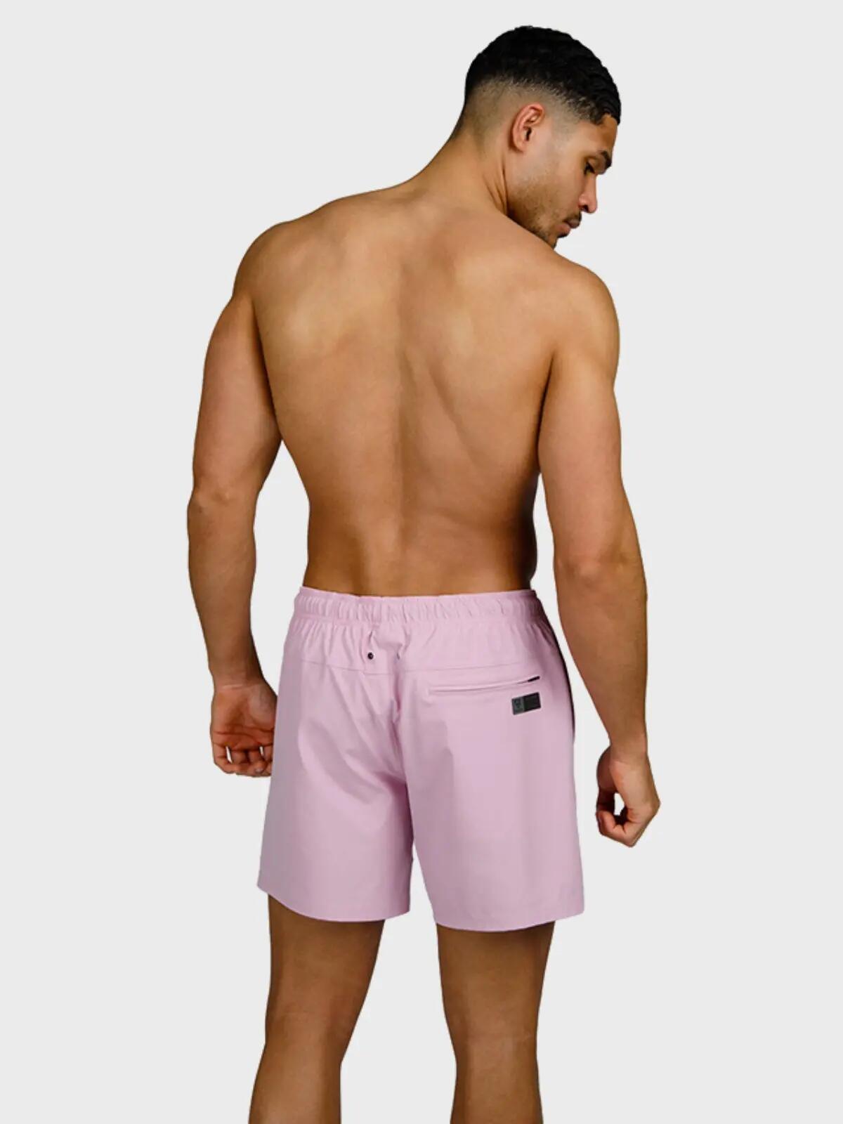 Herren Reiß-Badeshort Iconic Rosa 3/7