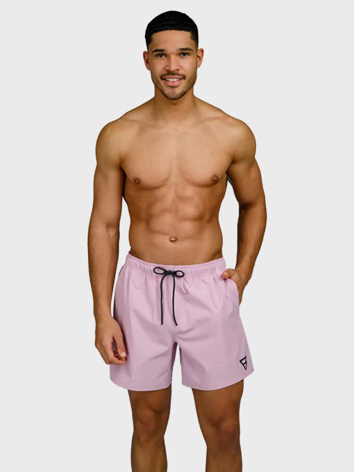 Herren Reiß-Badeshort Iconic Rosa 2/7