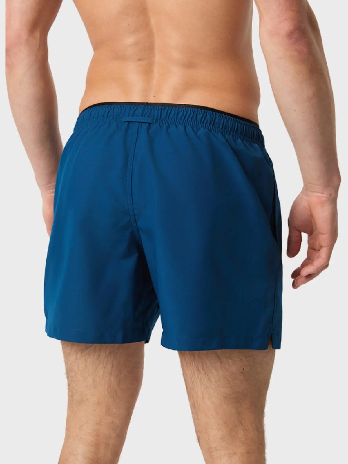 Heren Double Waistband Zwemshort Blauw 4/7