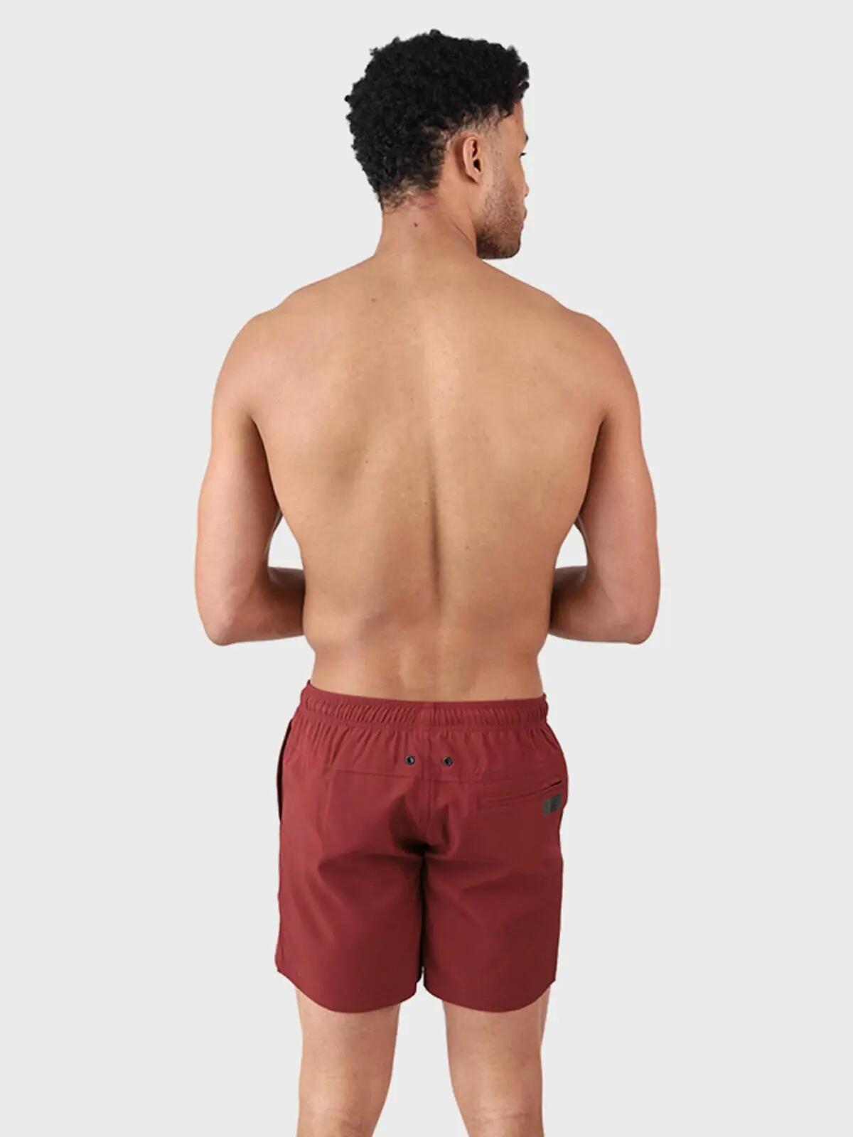 Short de bain homme avec fermeture éclair Iconic Rouge 3/7