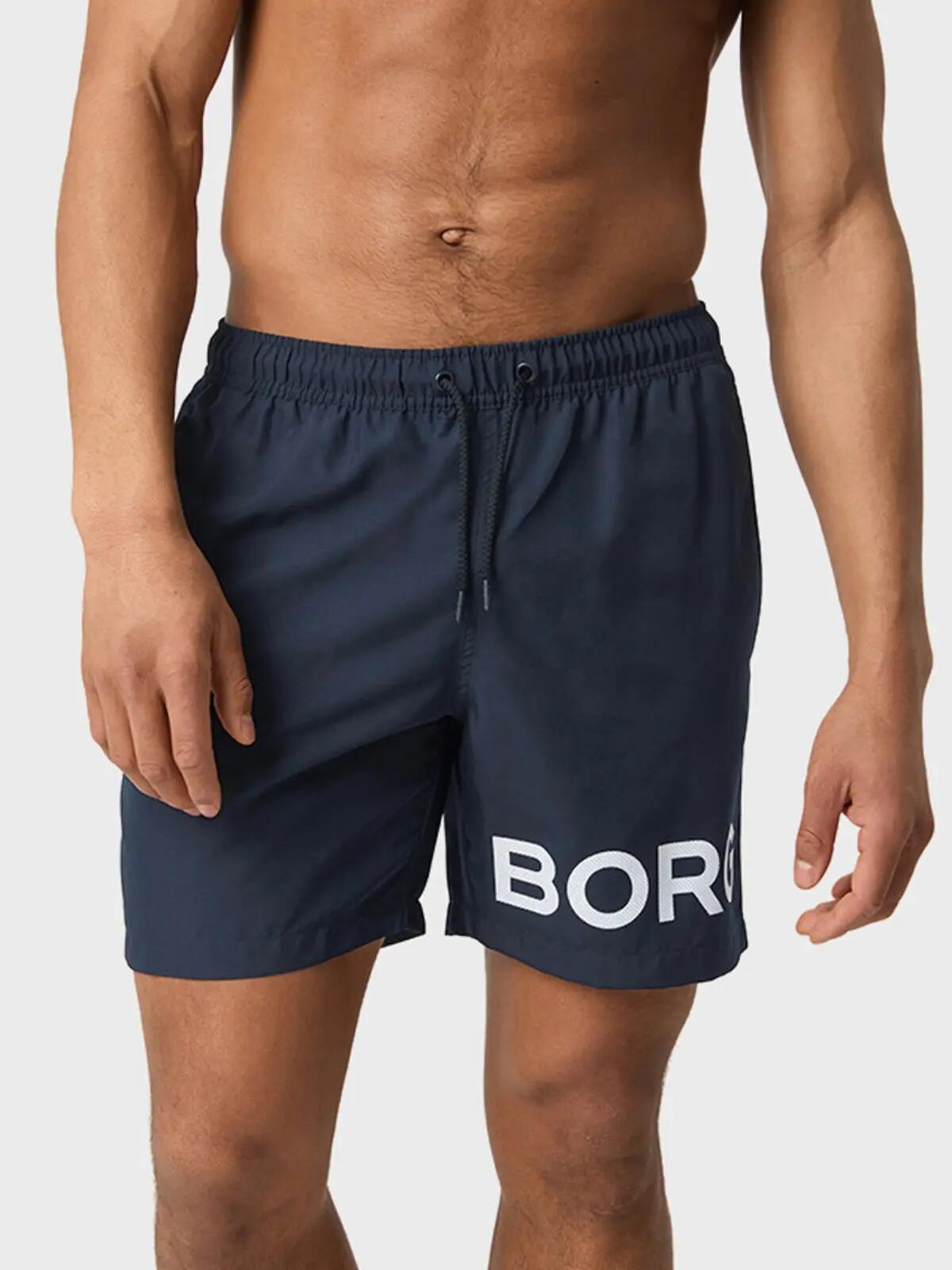 Heren Zwemshort Borg Logo Blauw 3/7