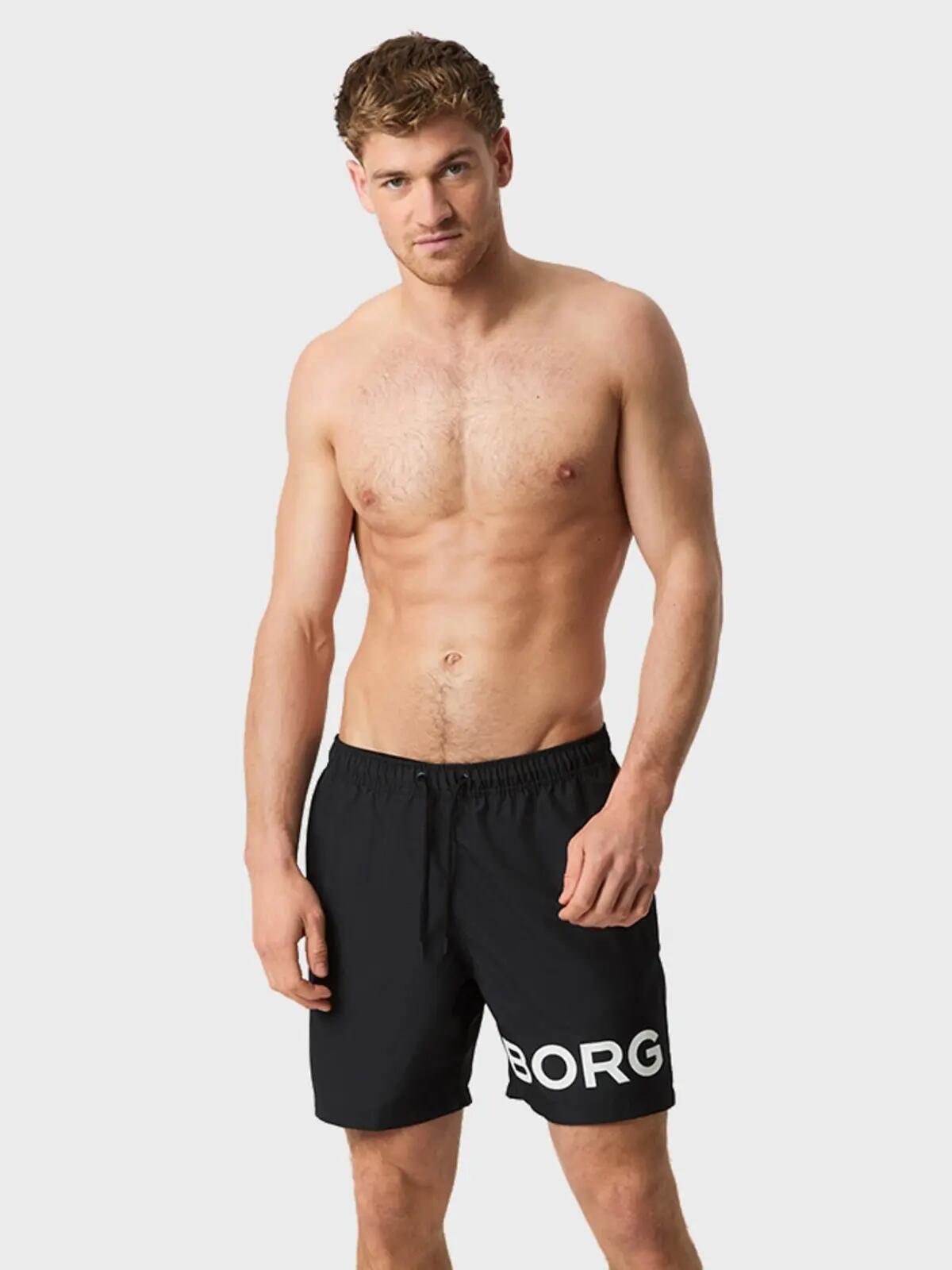 Short de bain homme Borg Logo Noir 2/7