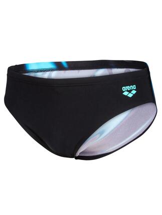 Slip de bain homme Placement Noir & Bleu