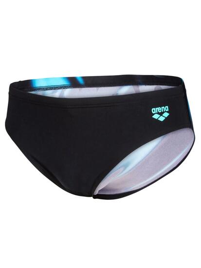 Slip de bain homme Placement Noir & Bleu