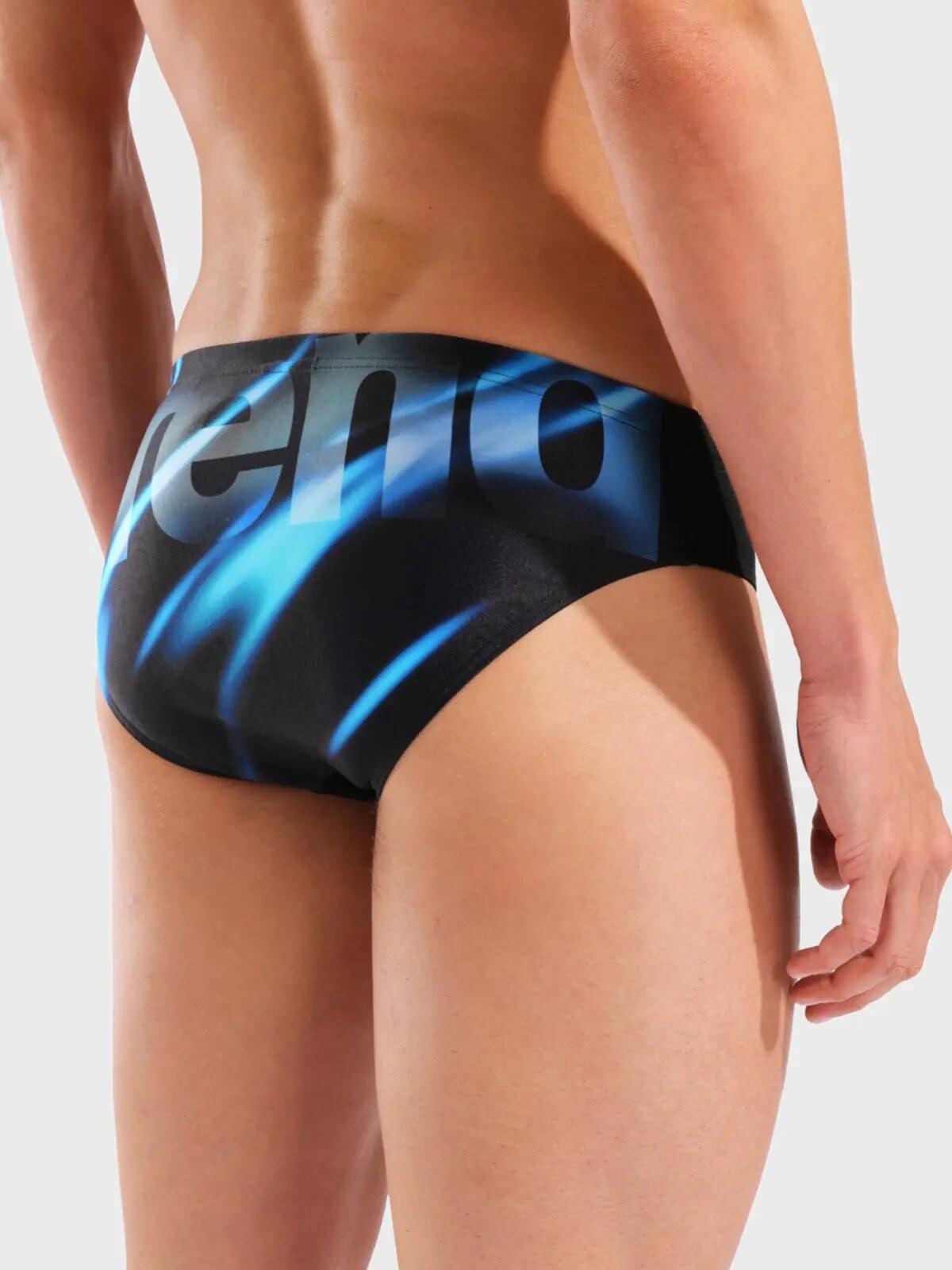 Slip de bain homme Placement Noir & Bleu 6/7