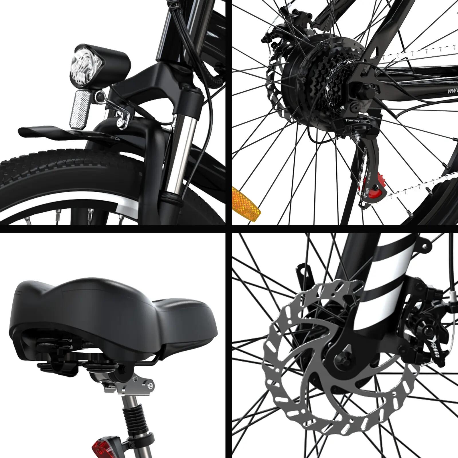 Bicicleta eléctrica 26” Bicicleta eléctrica de montaña 36V 12Ah 35–90 km 5/5