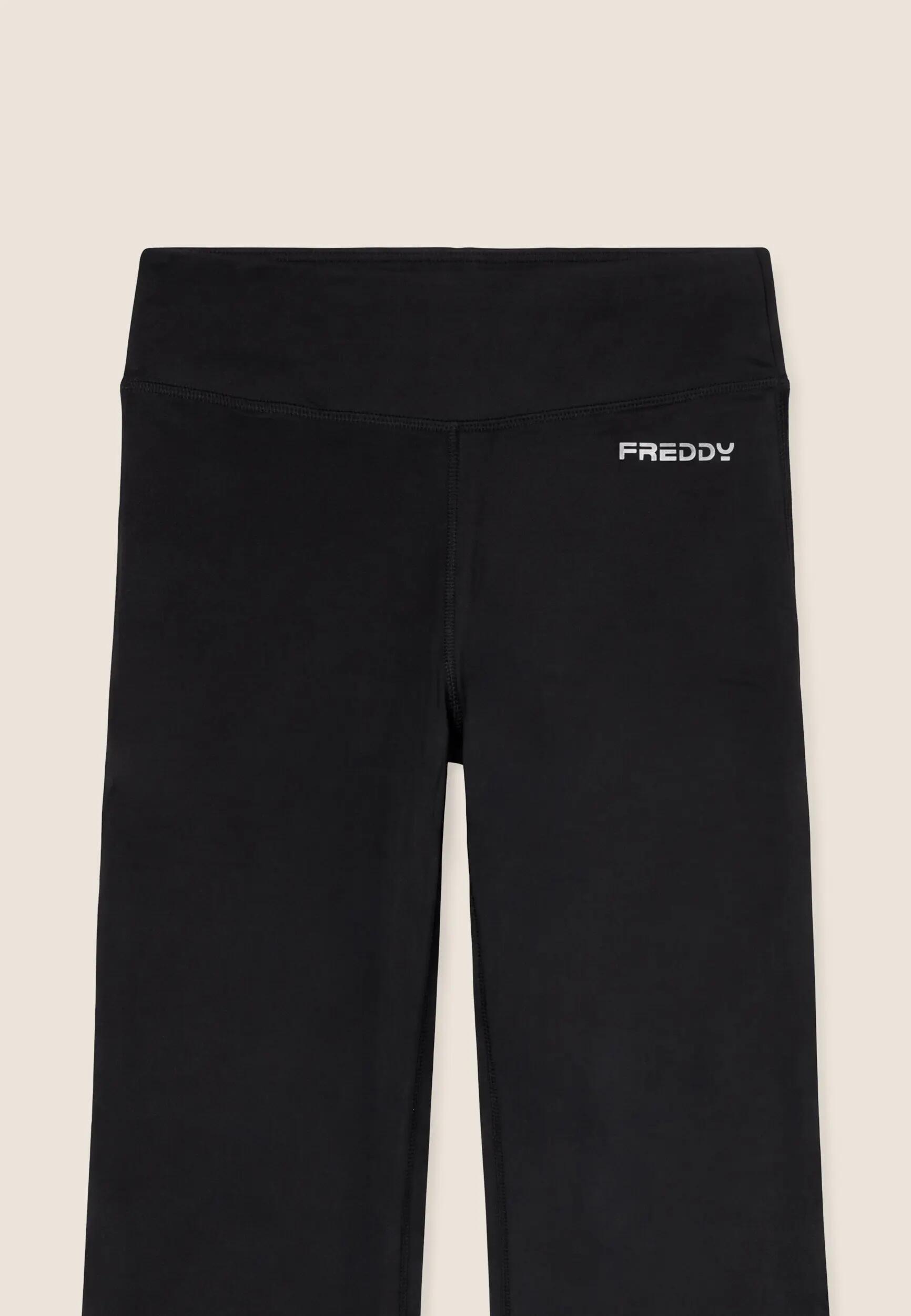 Leggings acampanados de cintura alta en tejido de tacto melocotón 3/3