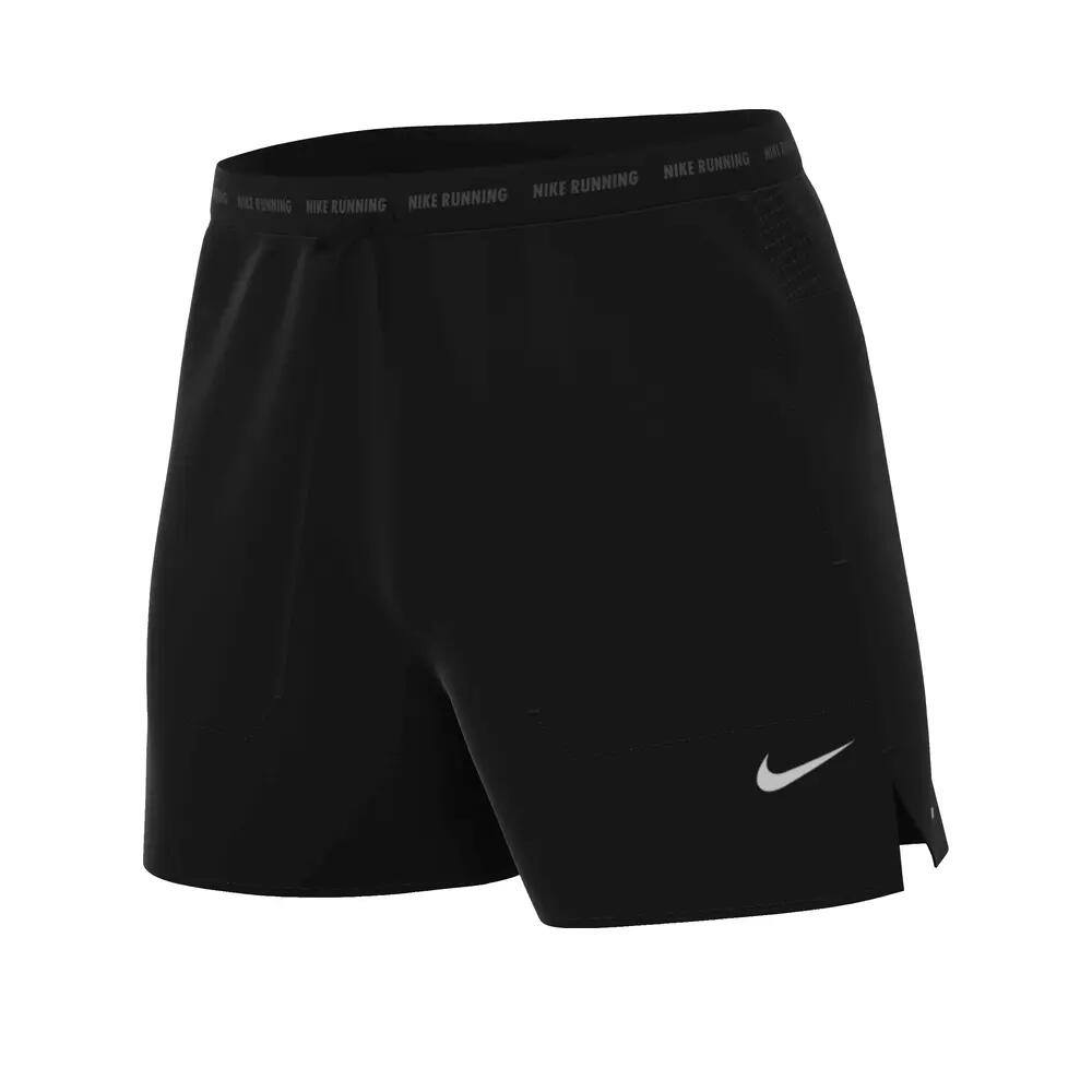 Shorts de carrera Nike Stride Dri-Fit Negro/Plata reflectante 3/4