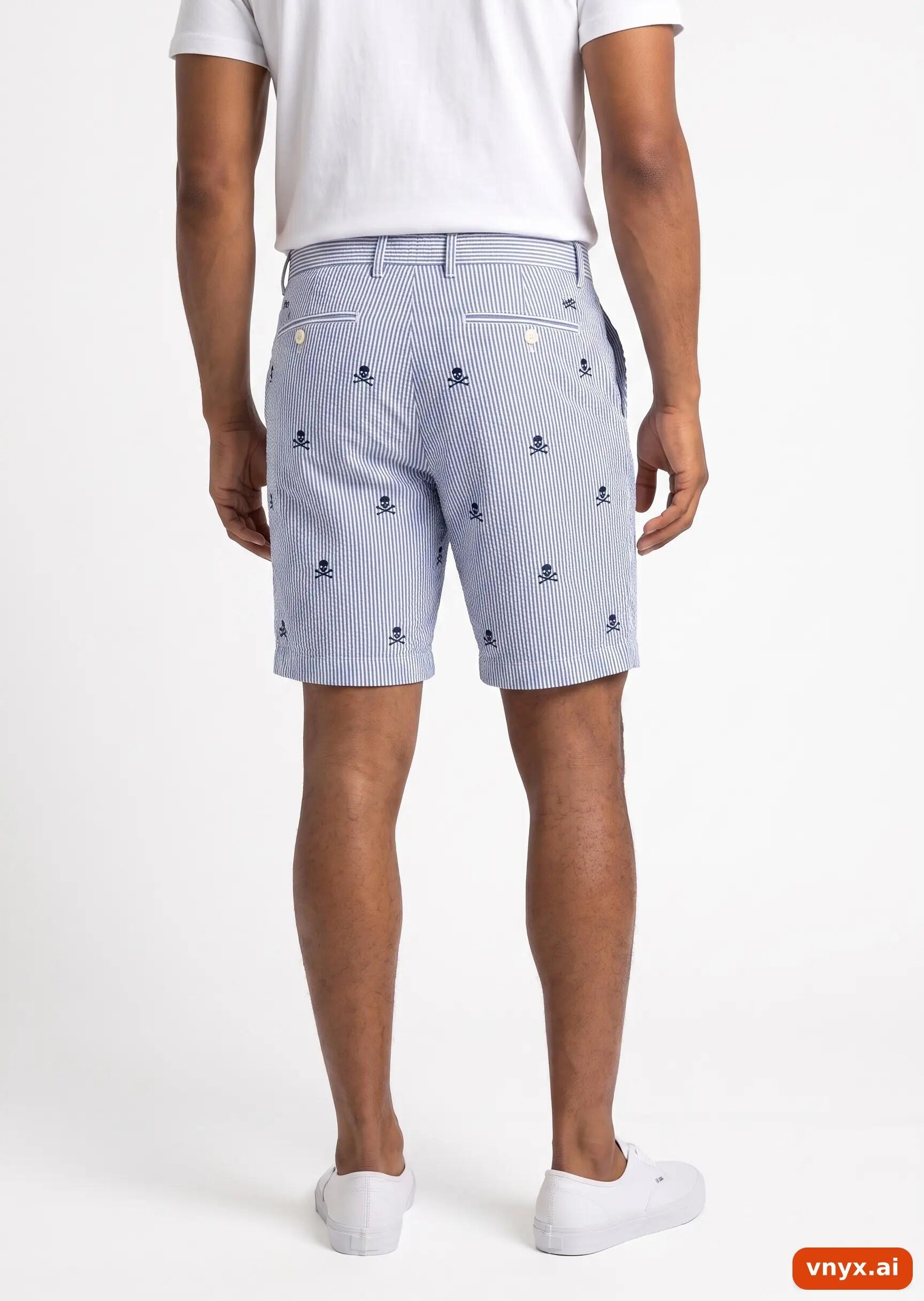 Second Life - Vintage POLO RALPH LAUREN Blue/White Shorts Men W44 2/5