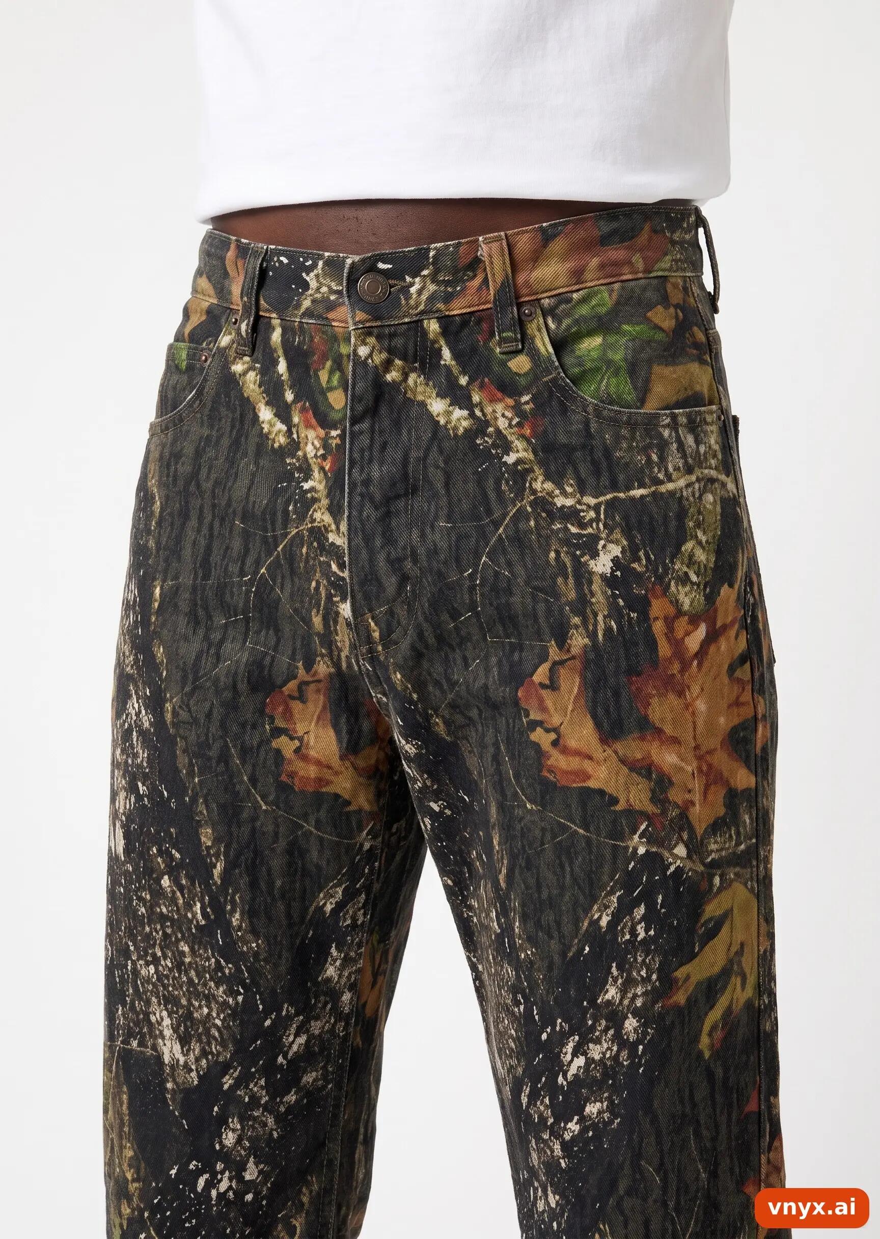 Second Life - Vintage Mossy Oak Green Camouflage Jeans Men 34 32 5/5