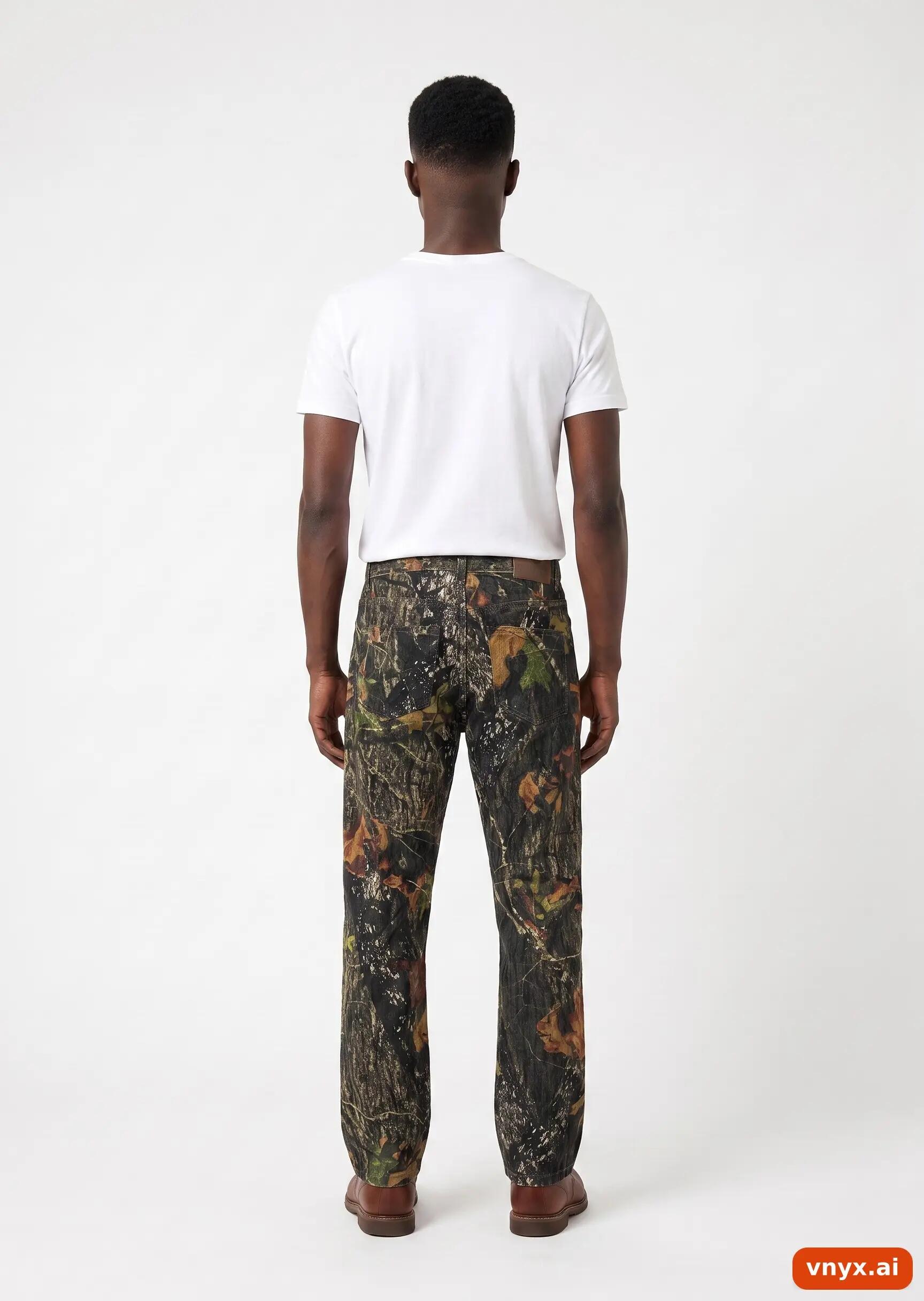 Second Life - Vintage Mossy Oak Green Camouflage Jeans Men 34 32 4/5