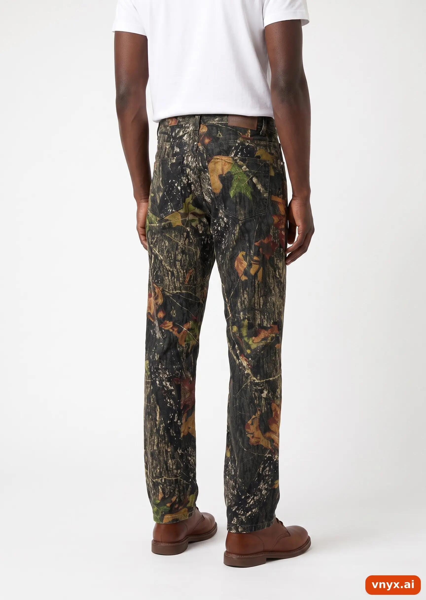 Second Life - Vintage Mossy Oak Green Camouflage Jeans Men 34 32 2/5