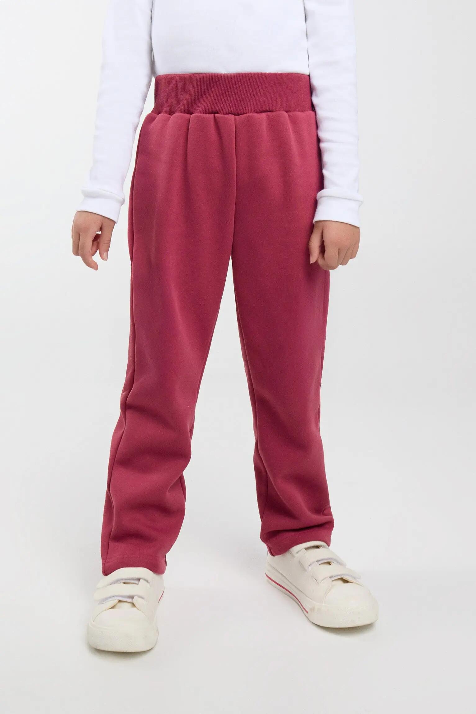 Chándal deportivo de niña afelpado chaqueta y pantalón recto rosa 4/5