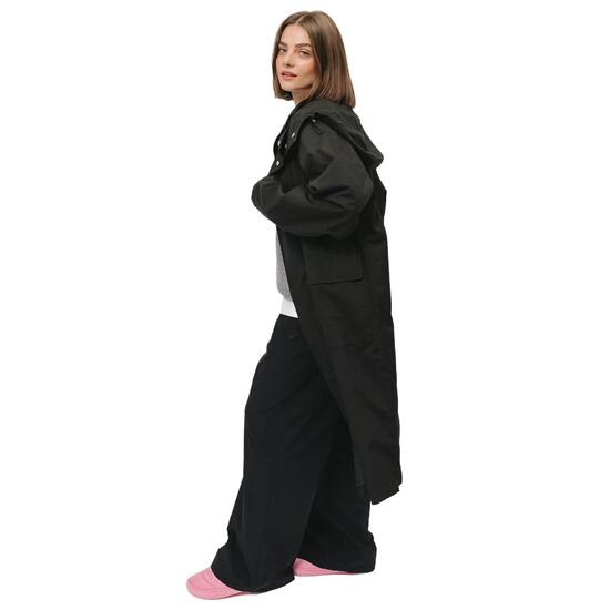 Unisex Kurtka Wodoodporna Przeciwdeszczowa Bordowa Parka Oversize Kubota M
