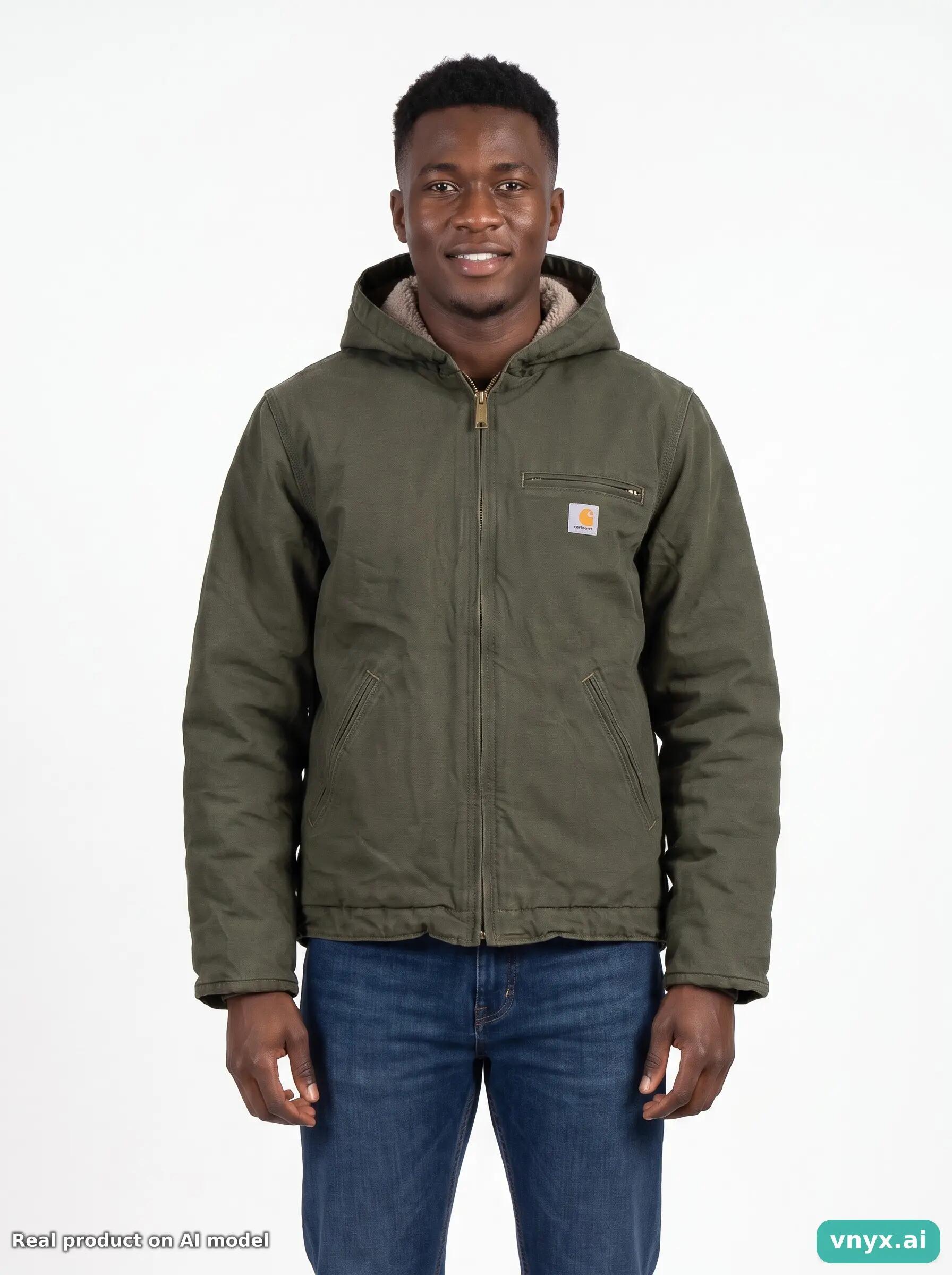 Second Life - Vintage Carhartt Olive Green Outdoor Jacket Men S 1/5