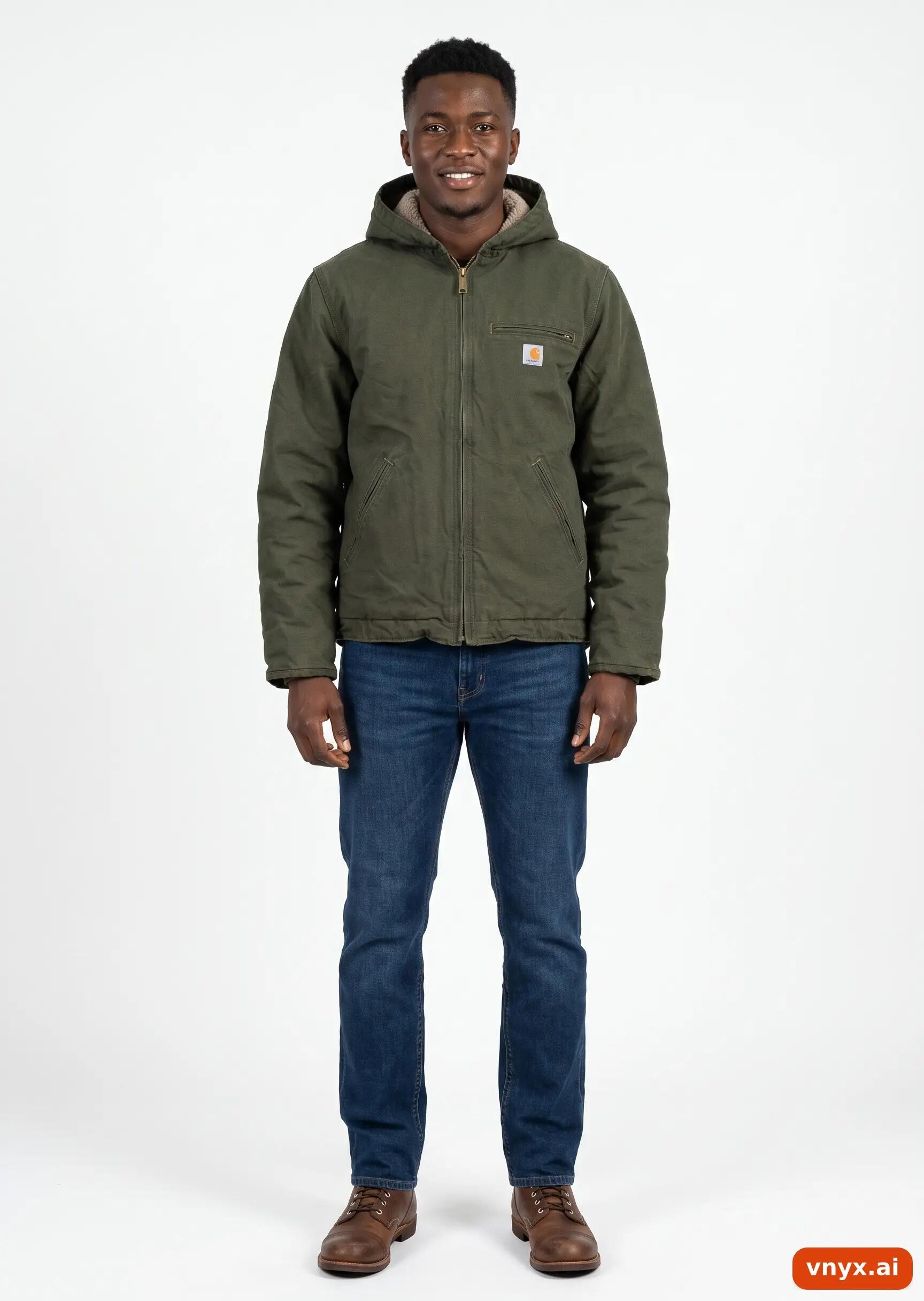 Second Life - Vintage Carhartt Olive Green Outdoor Jacket Men S 3/5