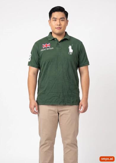 Second Life - Vintage POLO RALPH LAUREN Green Polo Shirt Men L