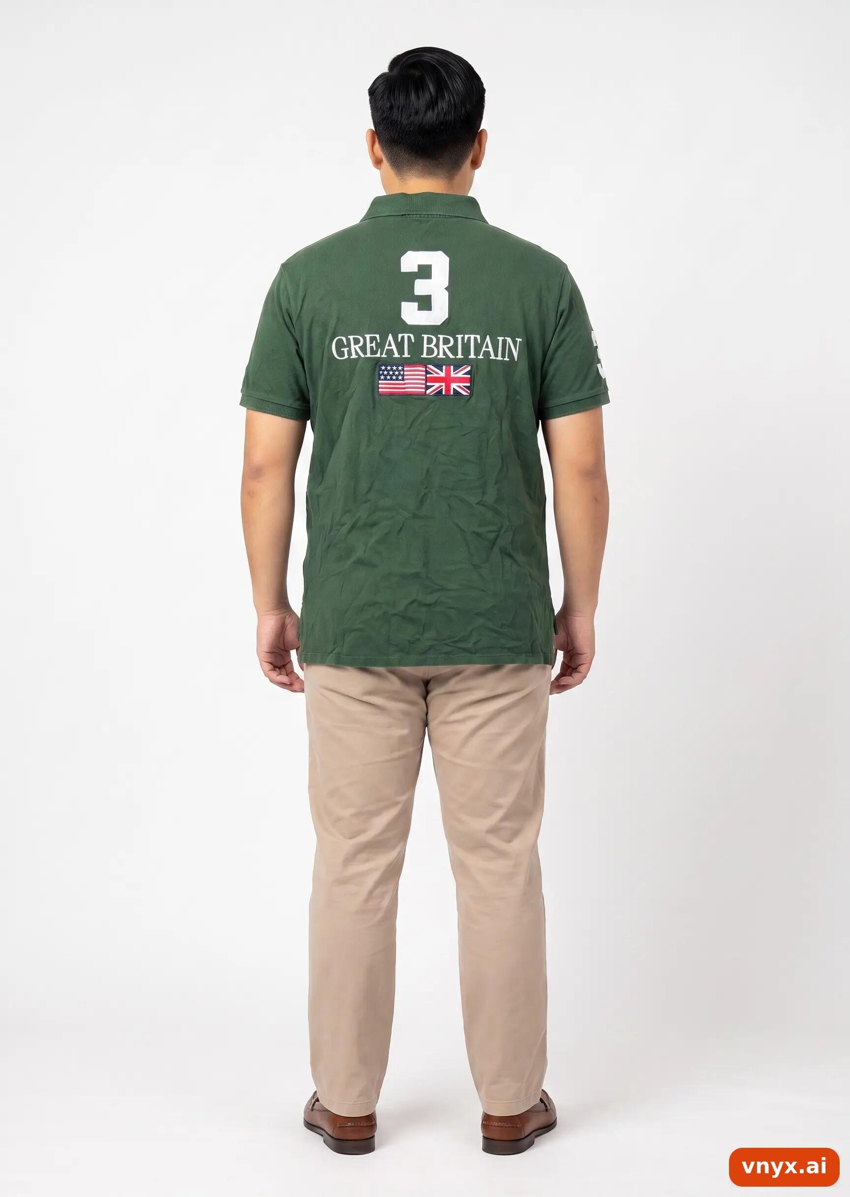 Second Life - Vintage POLO RALPH LAUREN Green Polo Shirt Men L 4/5