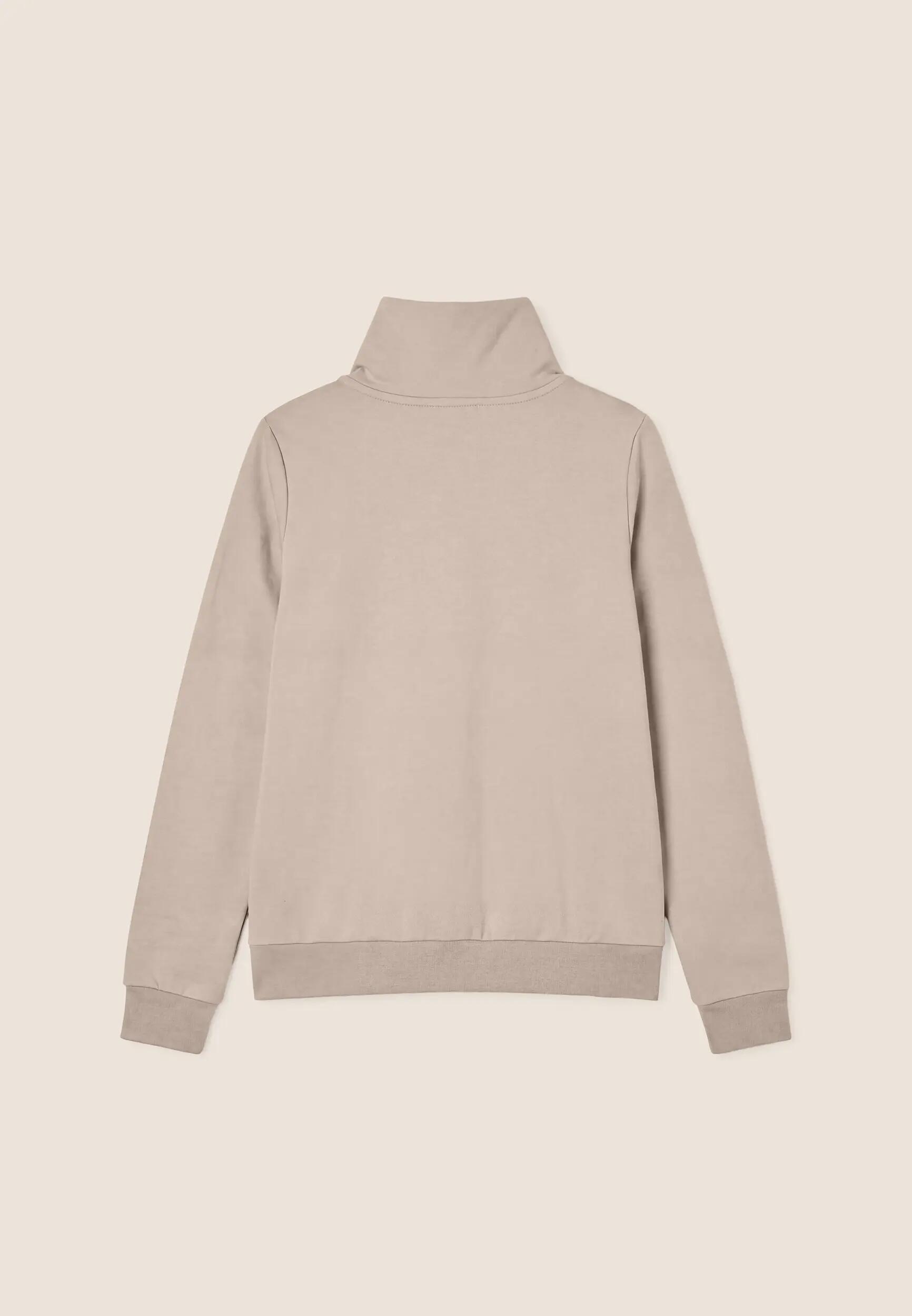 Felpa Regular con Zip e Collo Alto Arricciato Donna 2/3