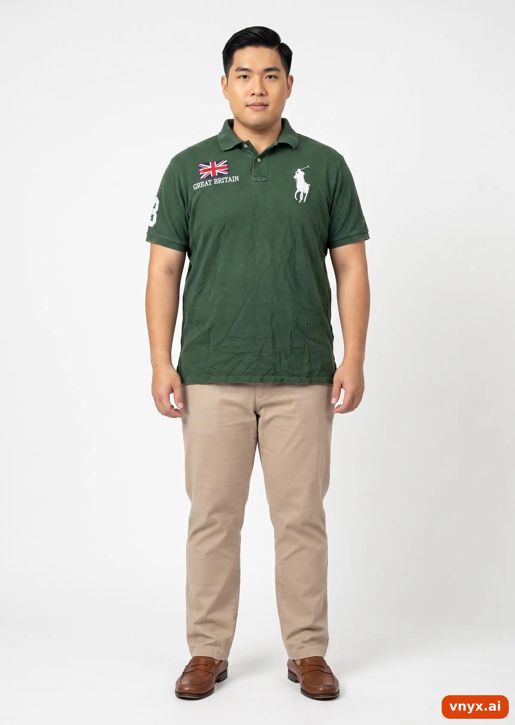 Second Life - Vintage POLO RALPH LAUREN Green Polo Shirt Men L 3/5