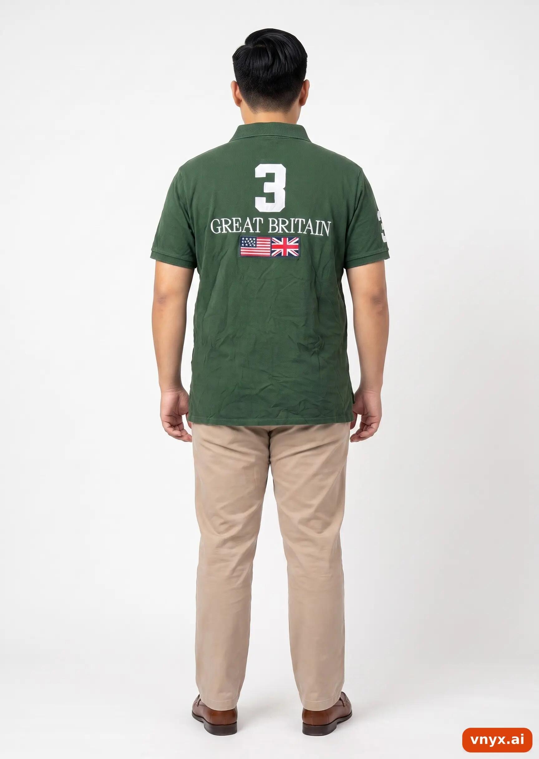 Second Life - Vintage POLO RALPH LAUREN Green Polo Shirt Men L 2/5