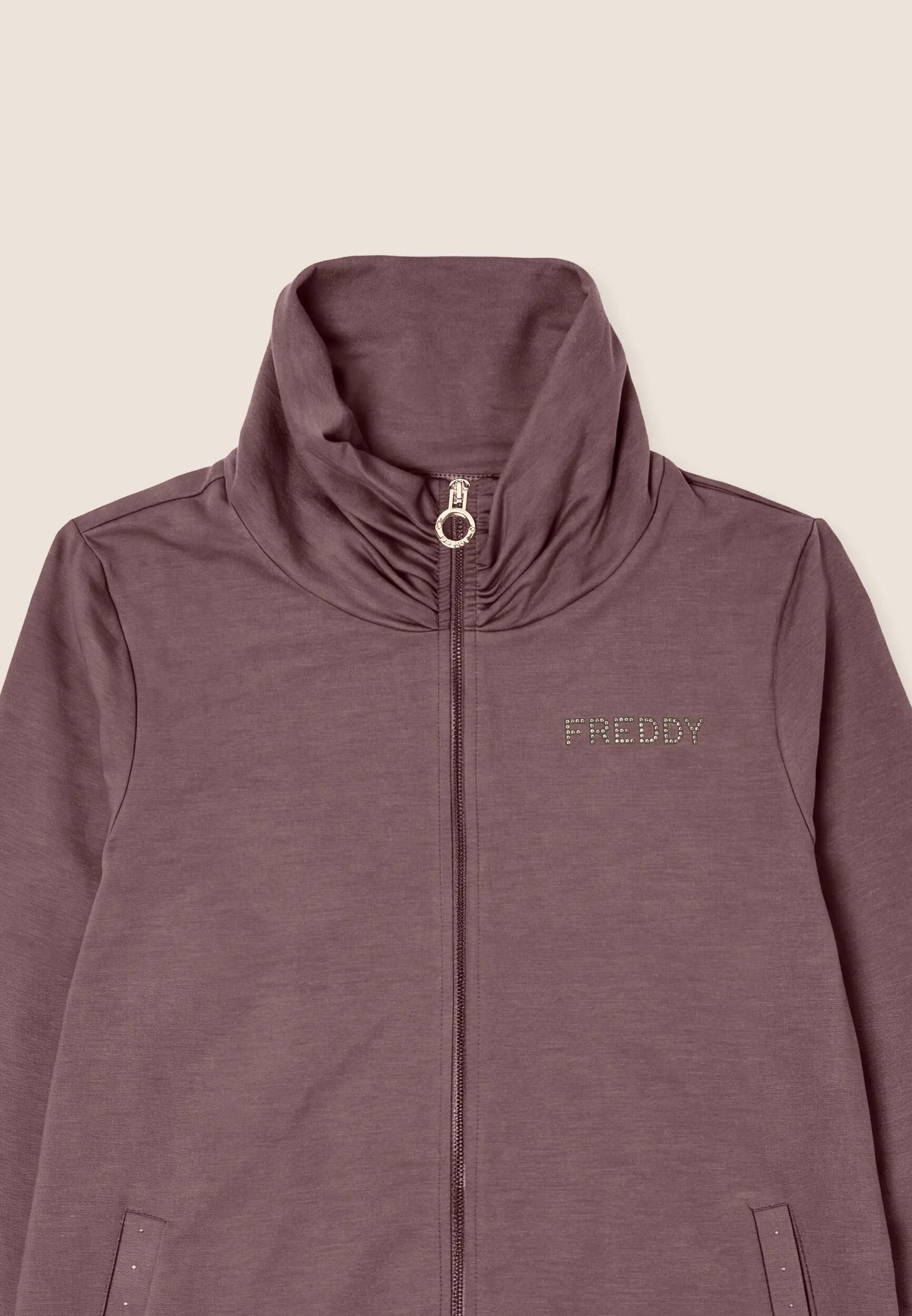 Felpa Regular con Zip e Collo Alto Arricciato Donna 3/3