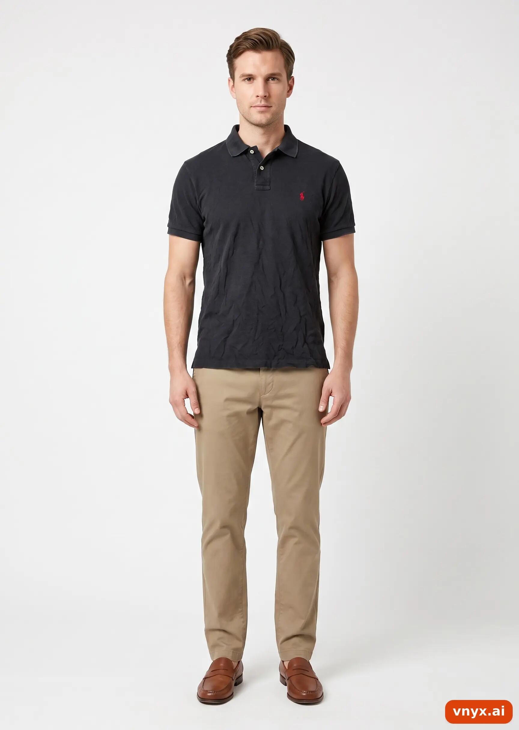Second Life - Vintage POLO RALPH LAUREN Black Polo Shirt Men M 3/5