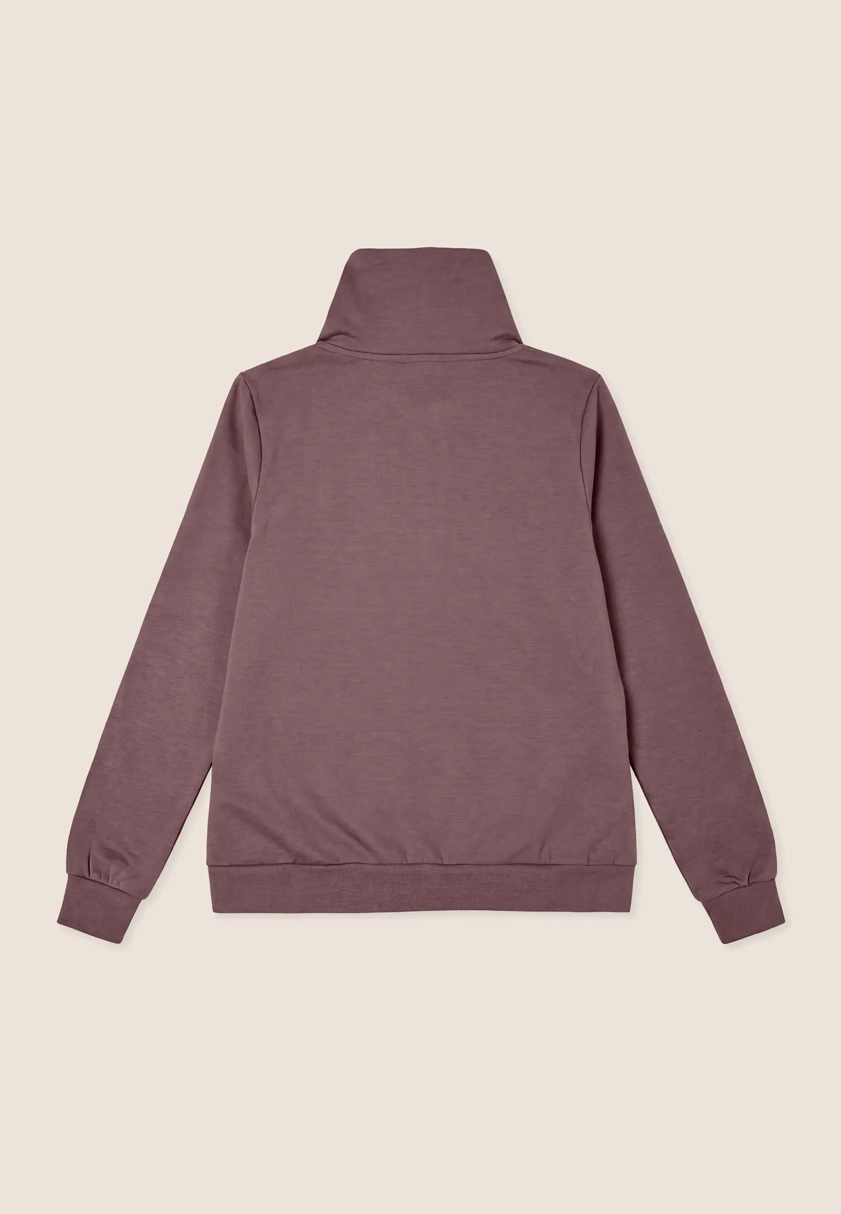 Felpa Regular con Zip e Collo Alto Arricciato Donna 2/3